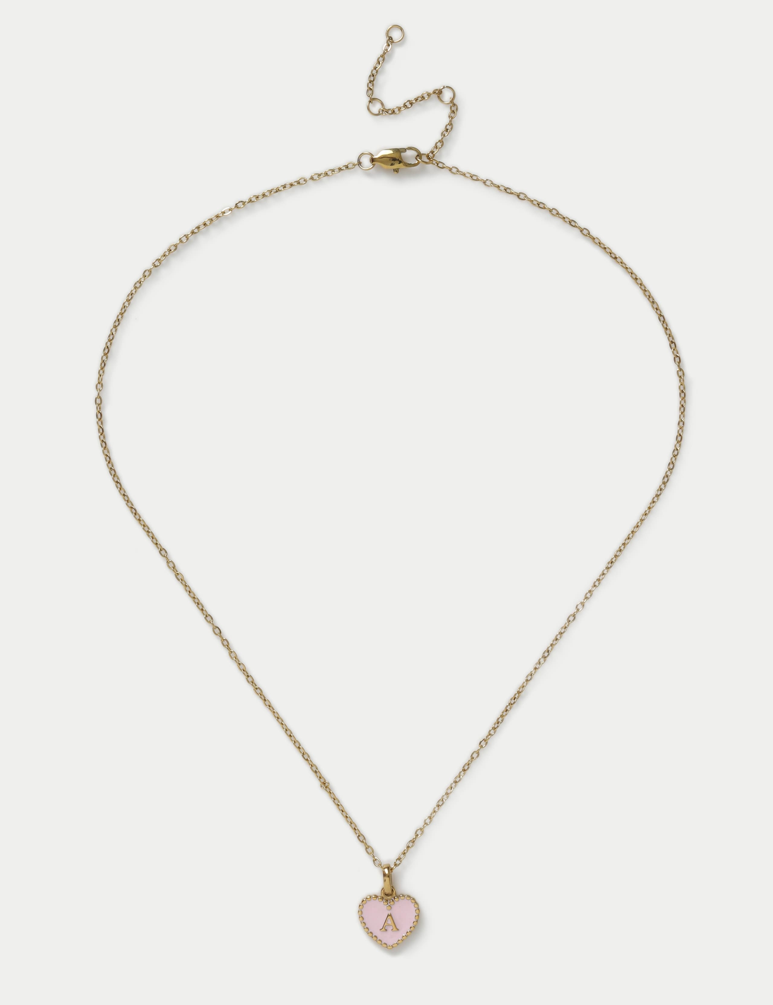 14ct Gold Plated Initial Heart Necklace