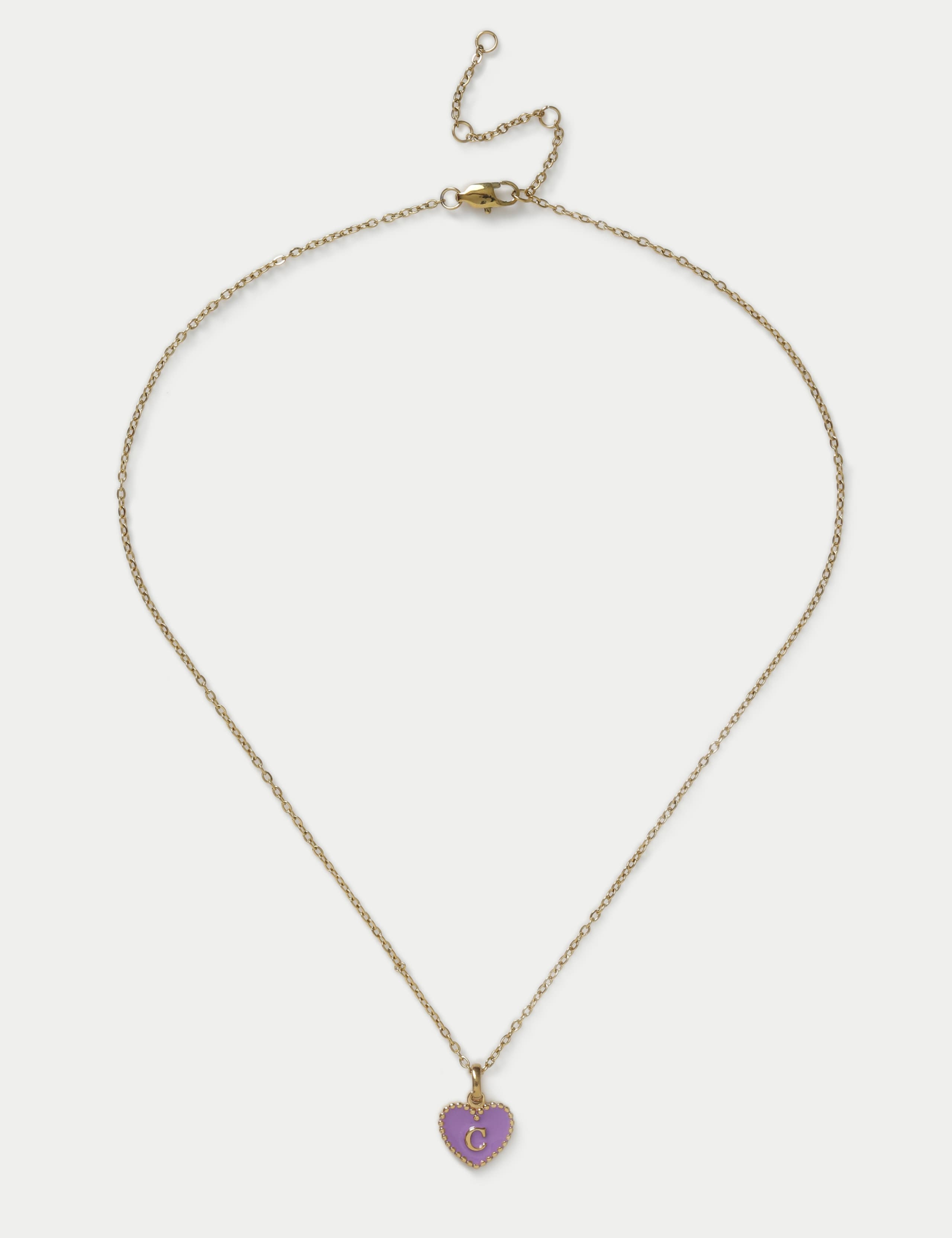 14ct Gold Plated Initial Heart Necklace