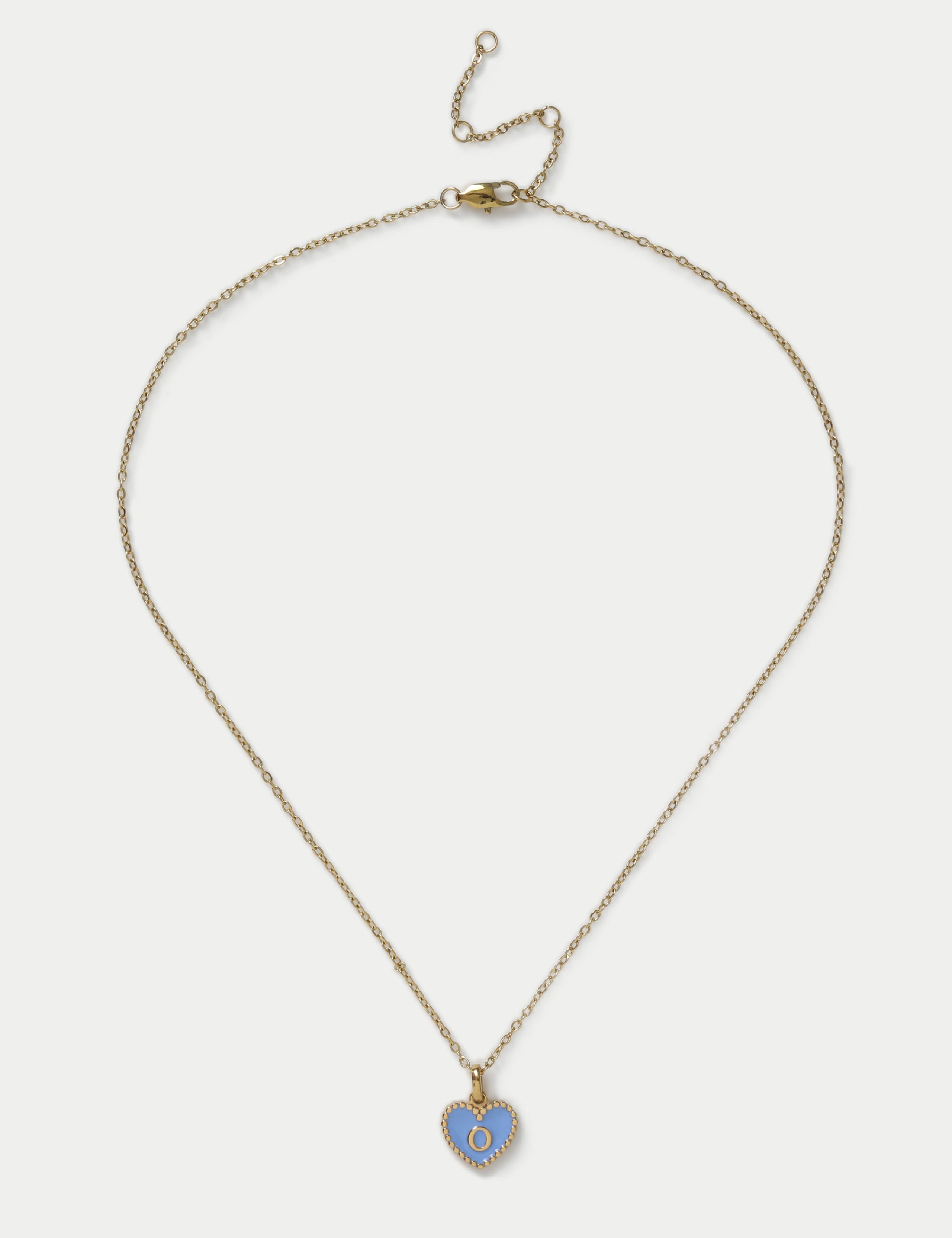 14ct Gold Plated Initial Heart Necklace
