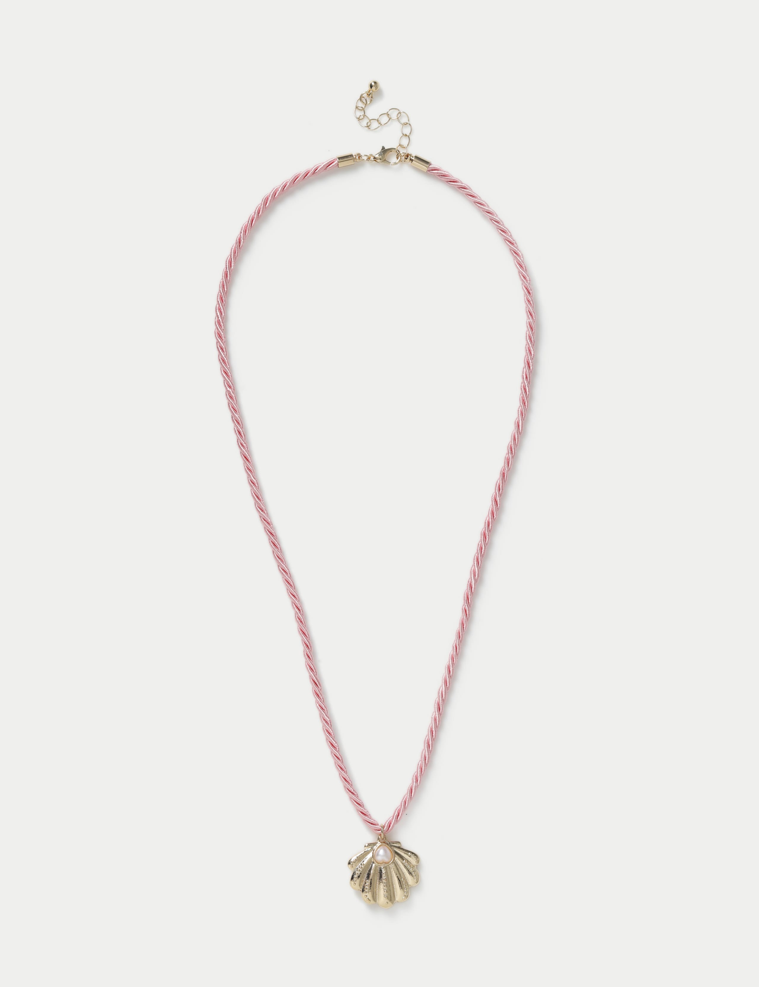 Pearl Shell Pink Rope Necklace