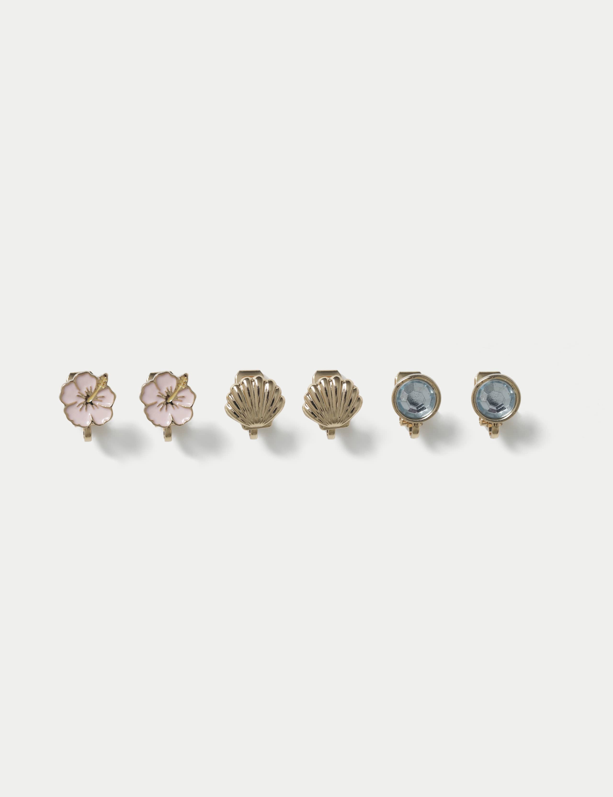 Shell and Flower Earring & Ring Set