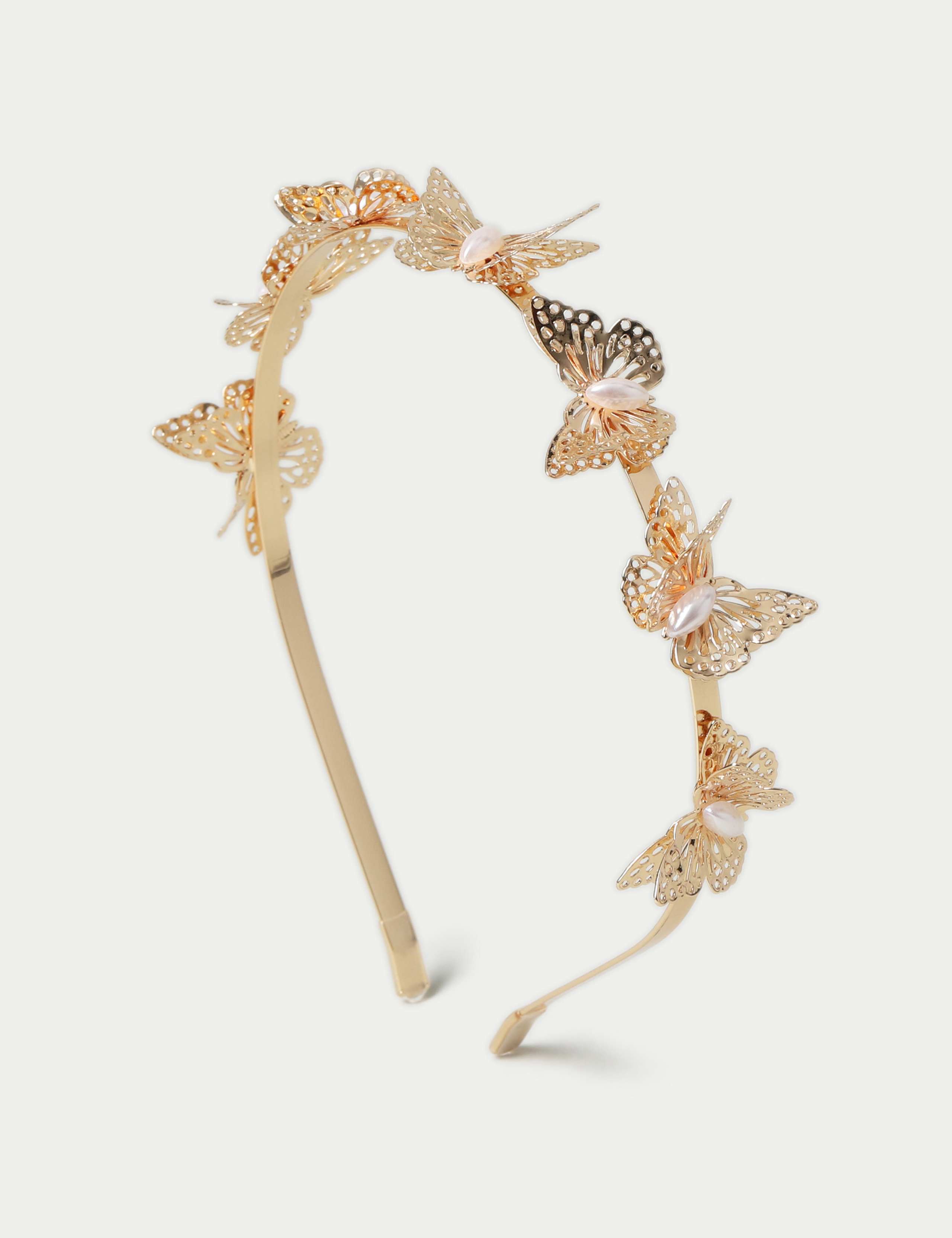 Gold Butterfly Headband
