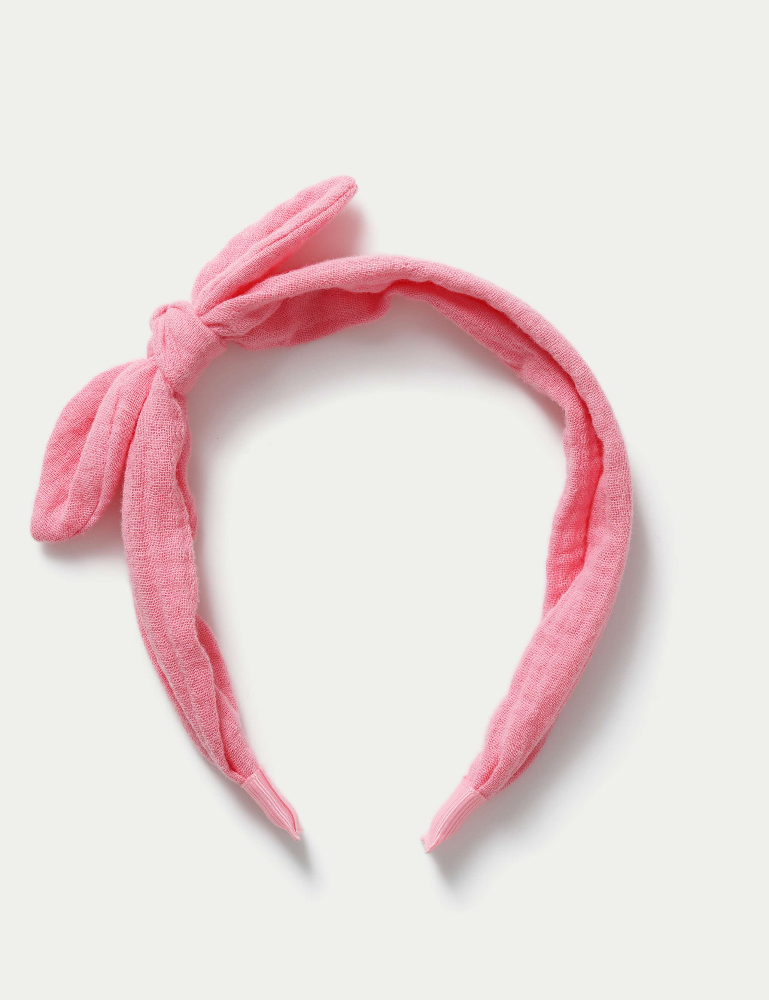 Pink Double Cloth Bow Alice Band