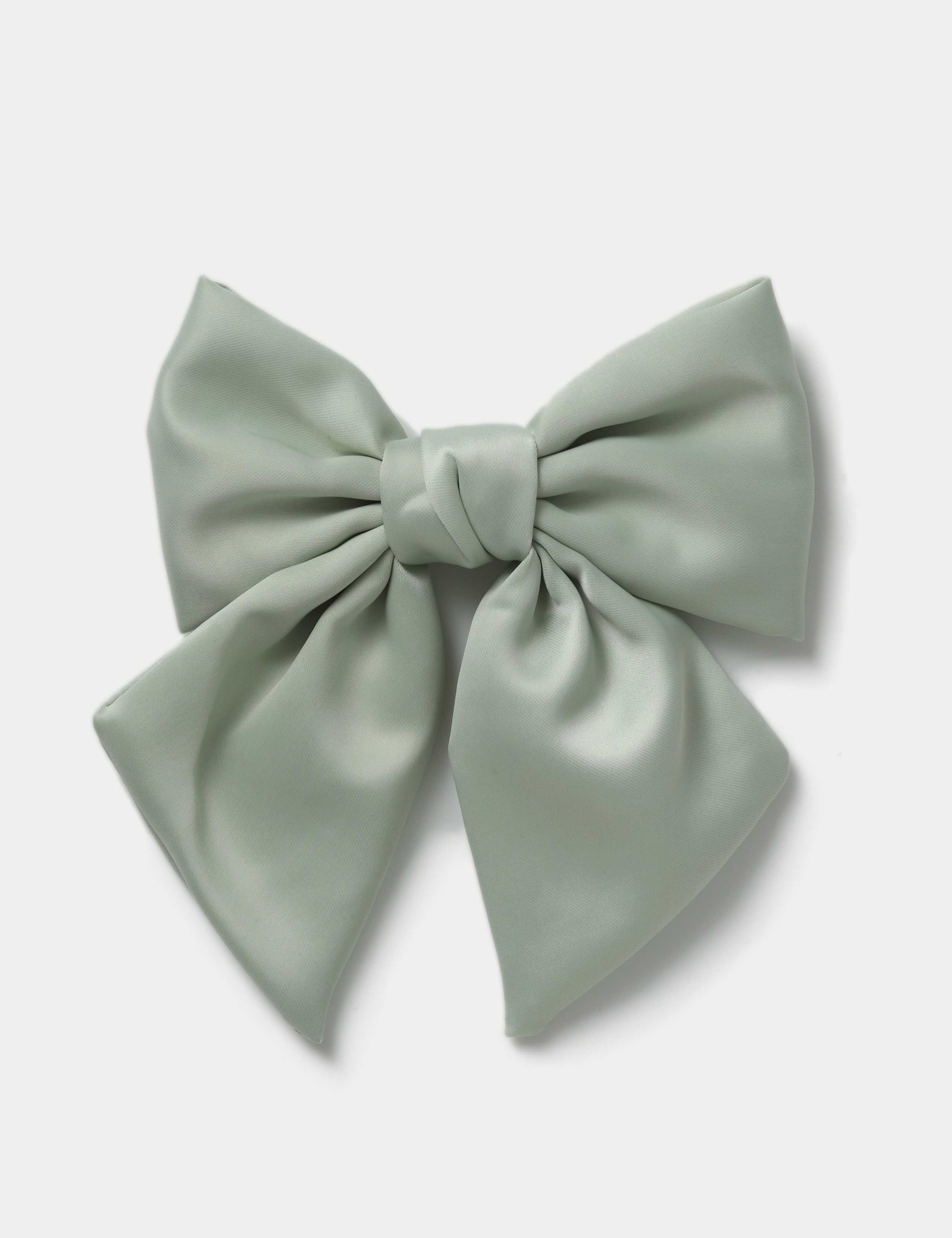 Green Satin Bow