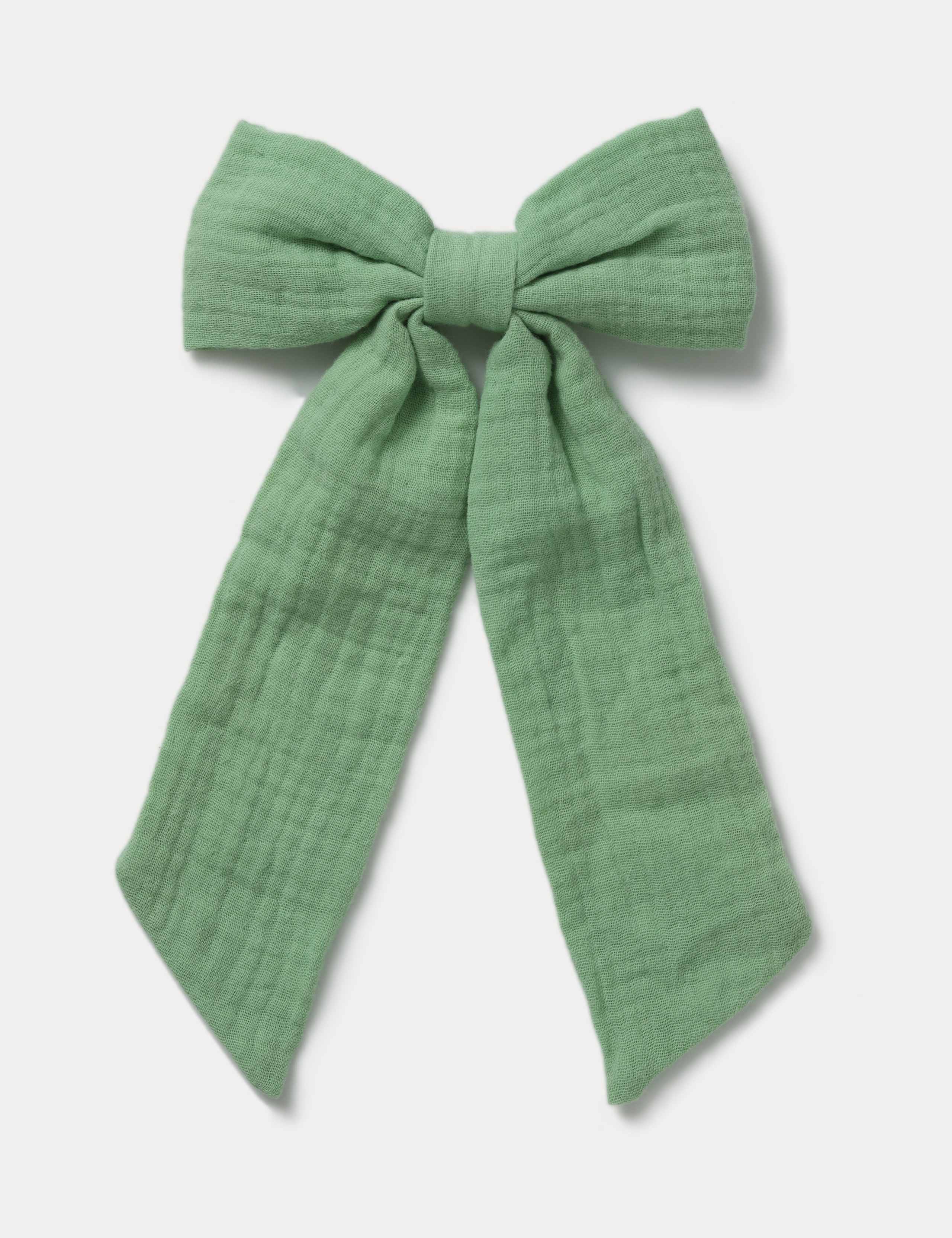 Green Double Cloth Bow