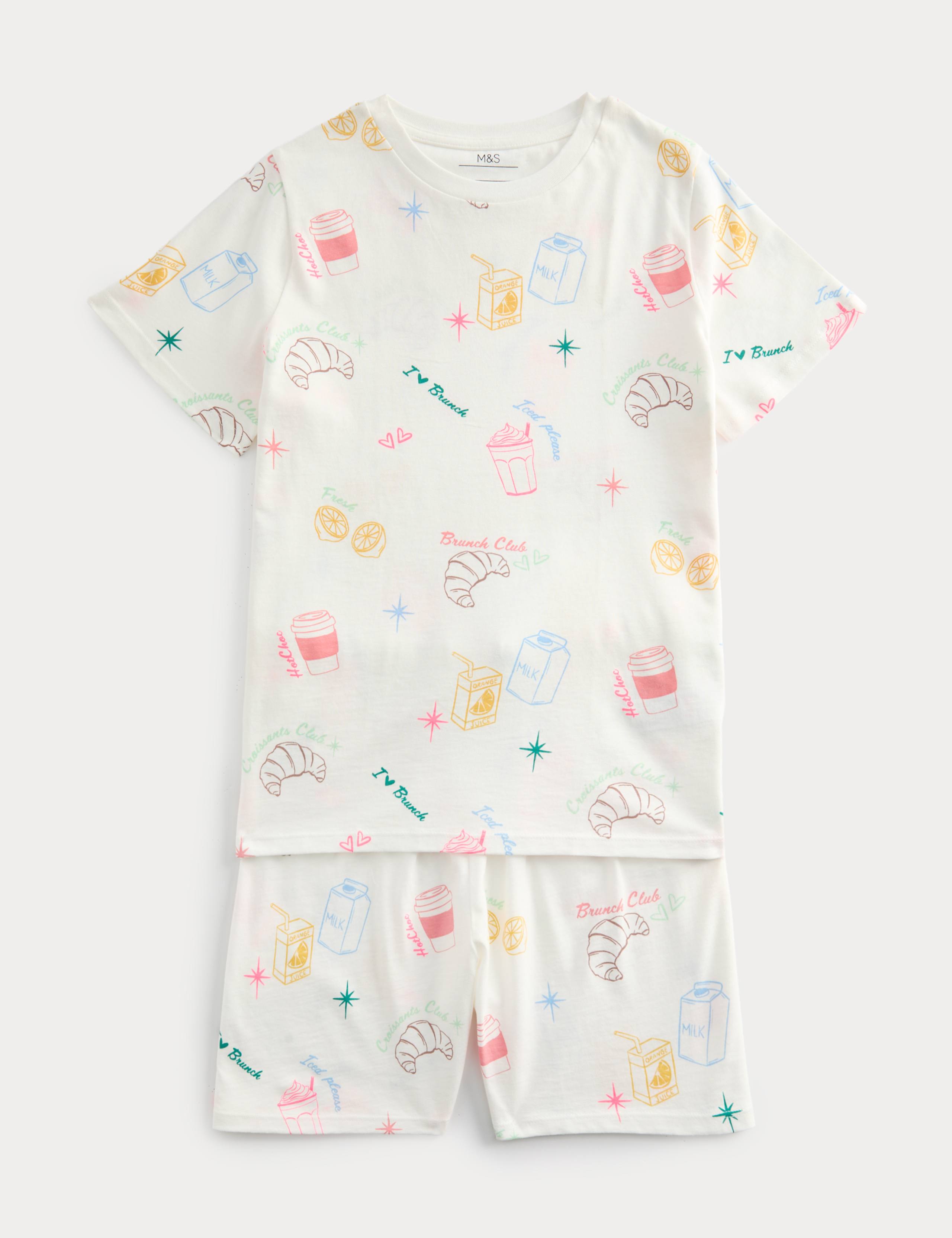 Pure Cotton Brunch Graphic Pyjamas (1-16 Yrs)
