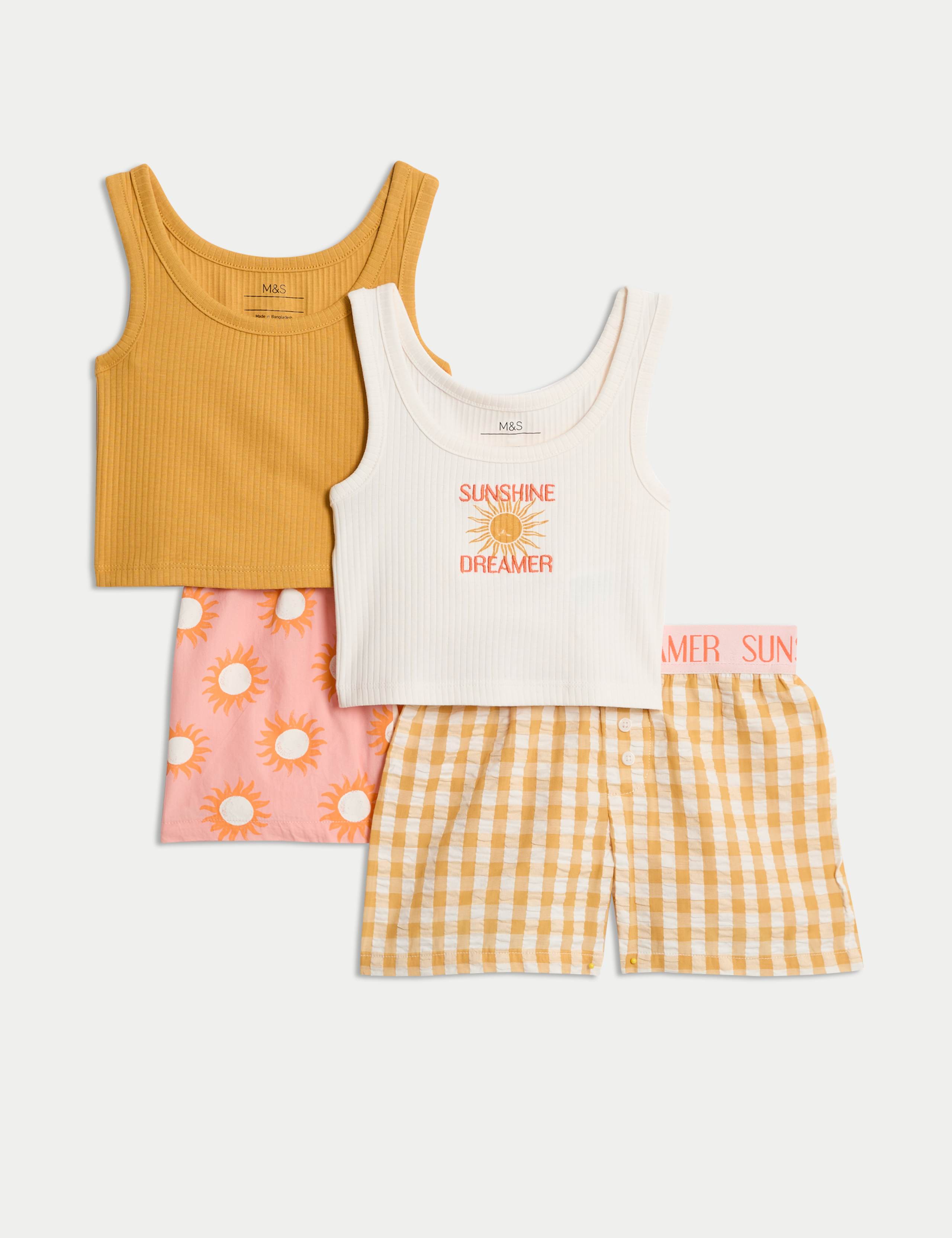 2pk Cotton Rich Patterned Pyjama Sets (1-16 Yrs)