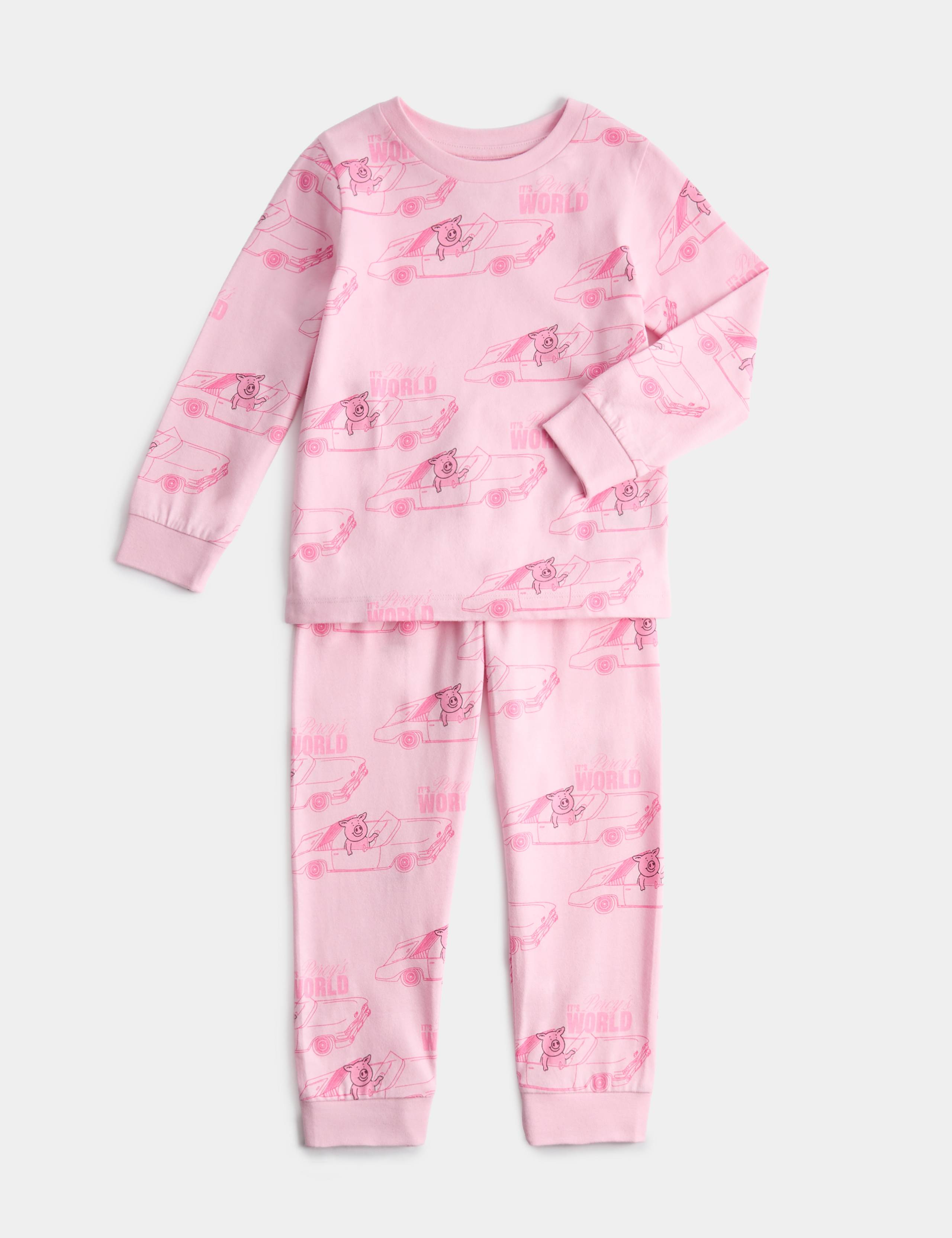 Kids' Pure Cotton Percy Pig™ Pyjamas (1-16 Yrs)