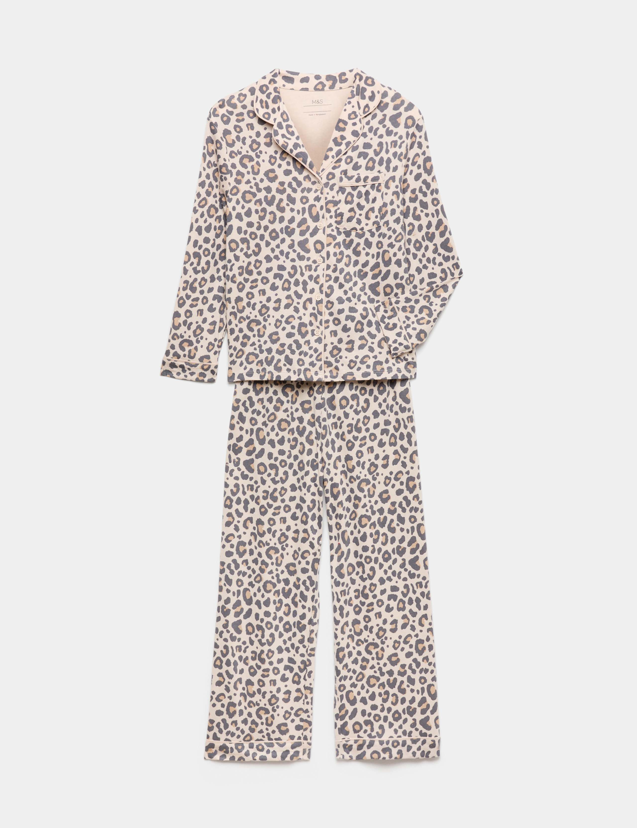 Cotton Blend Animal Print Pyjama Set (6-16 Years)
