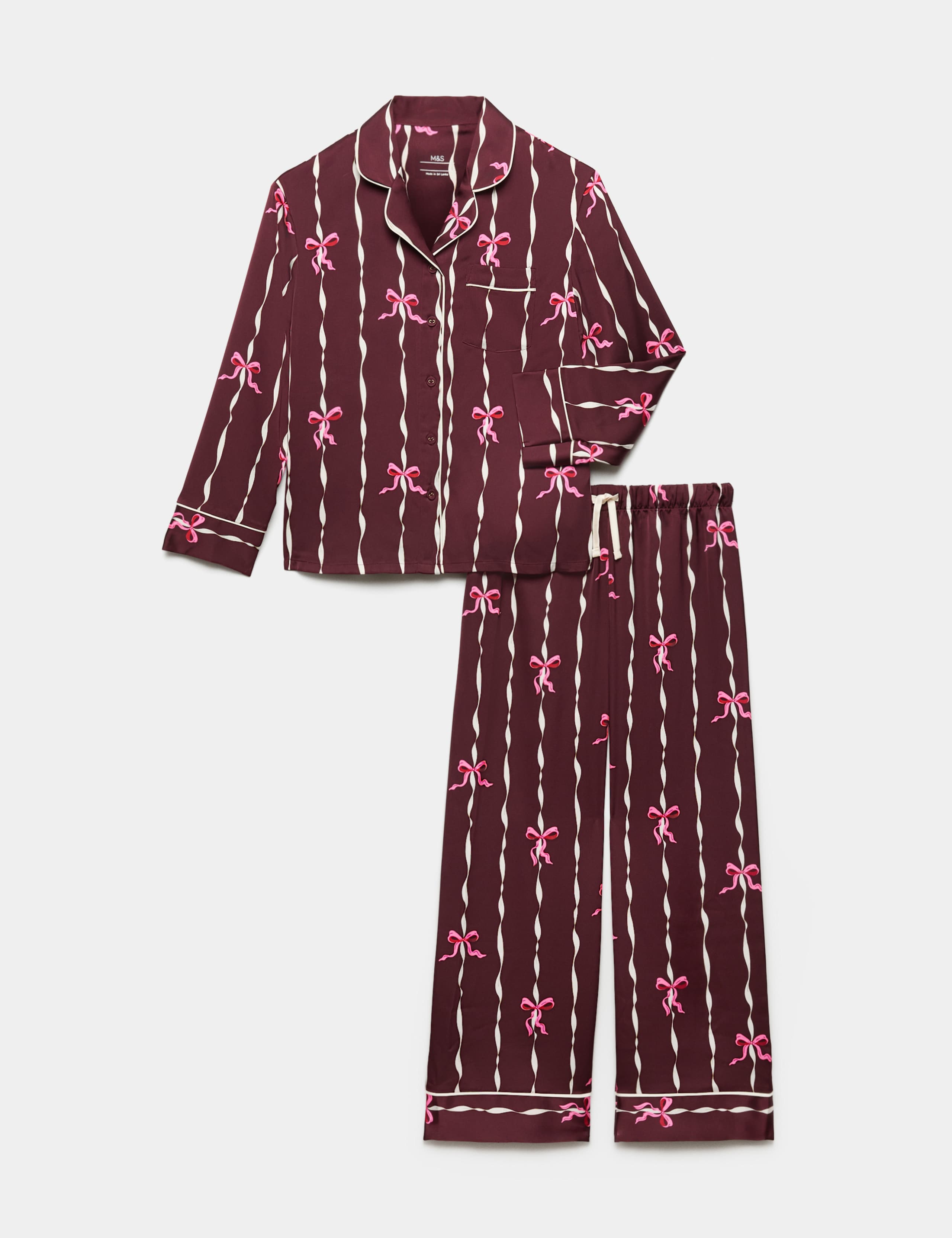 Satin Bow Revere Pyjamas (6-16 Yrs)