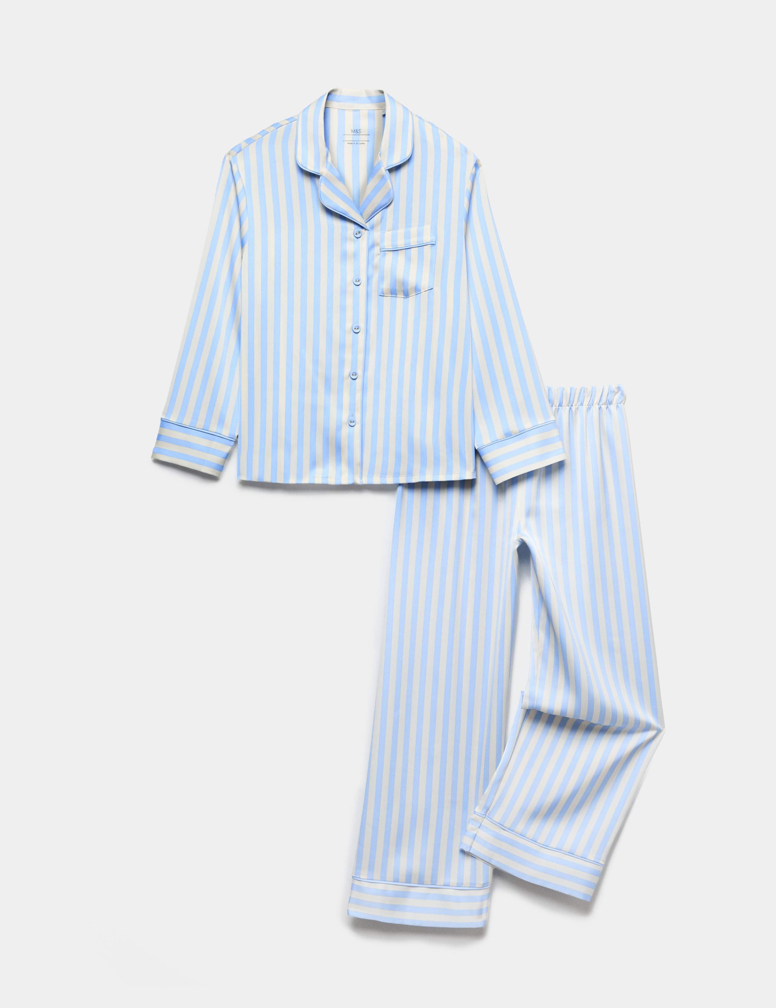Satin Striped Pyjama Set