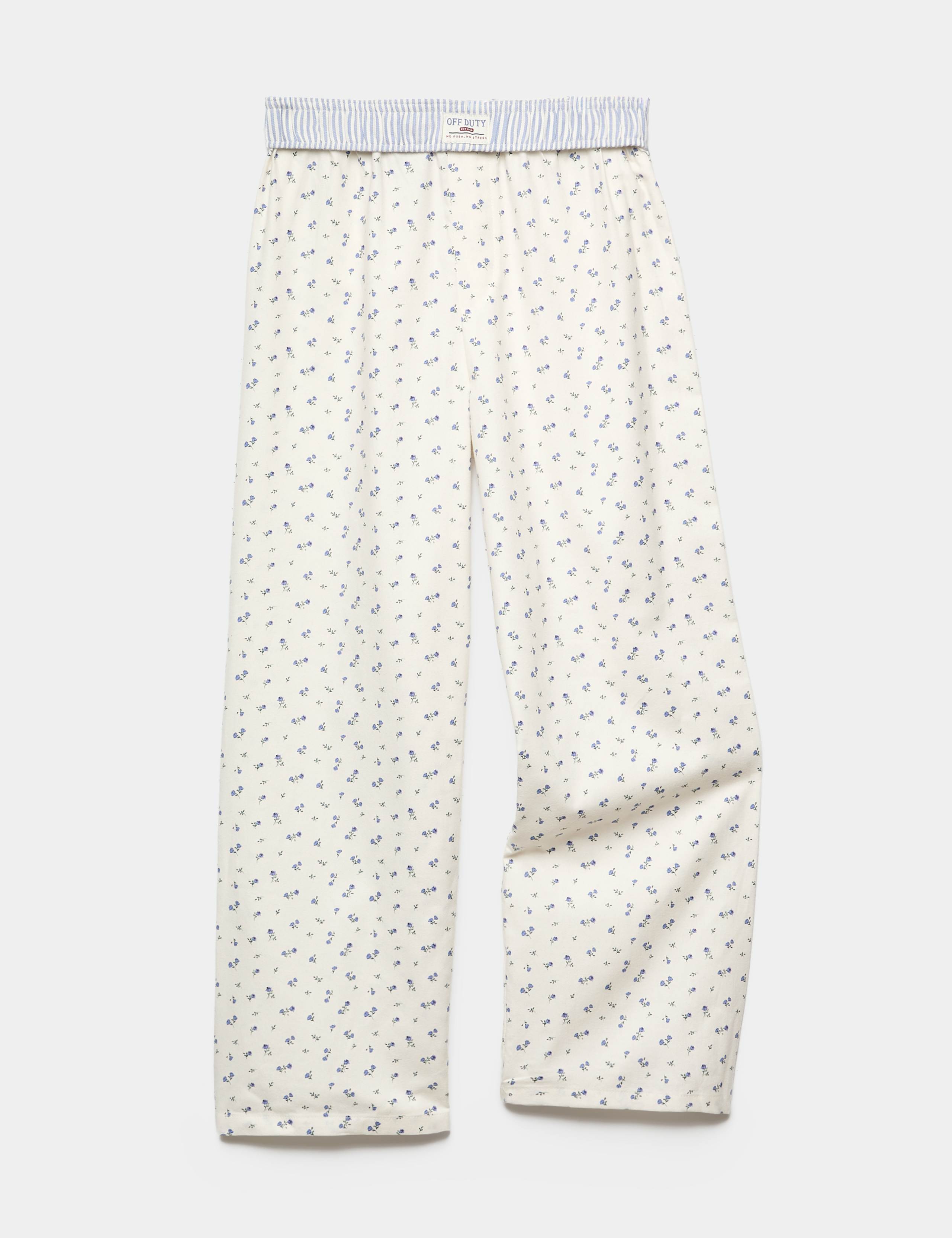Pure Cotton Ditsy Flower Pyjama Bottoms (6-16 Yrs)