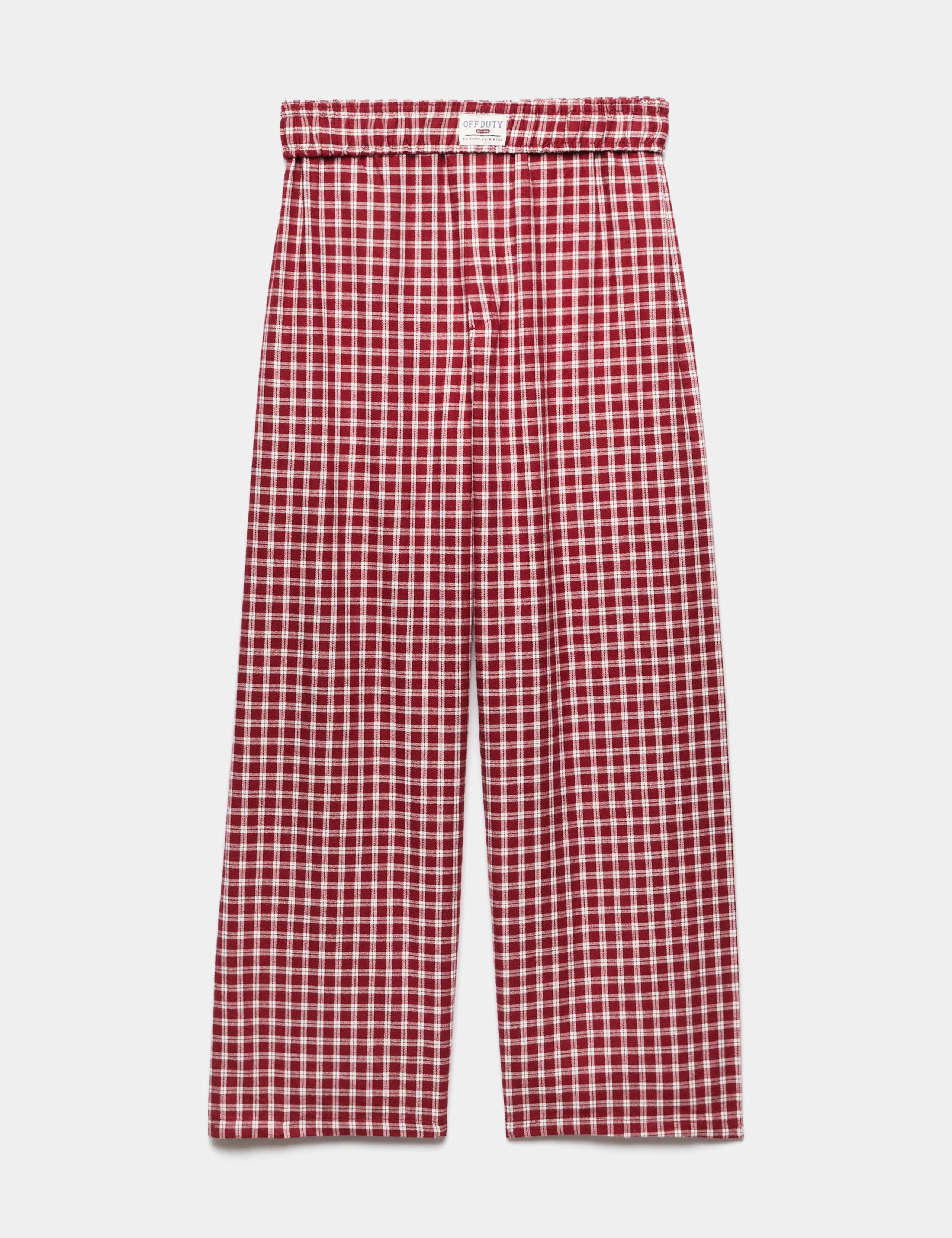 Pure Cotton Checked Pyjama Bottoms (6-16 Yrs)