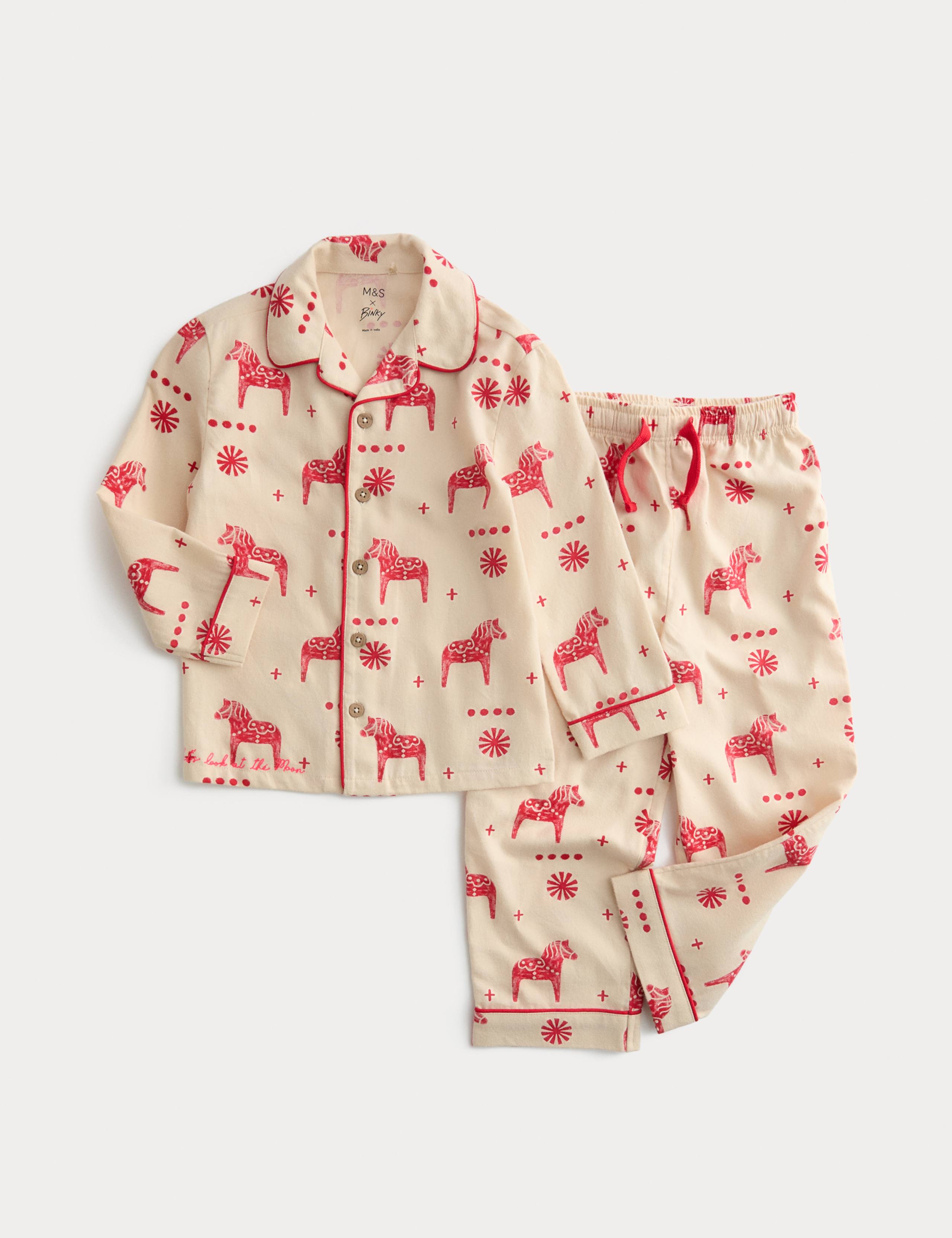 Pure Cotton Horse Print Pyjamas (1-10 Yrs)