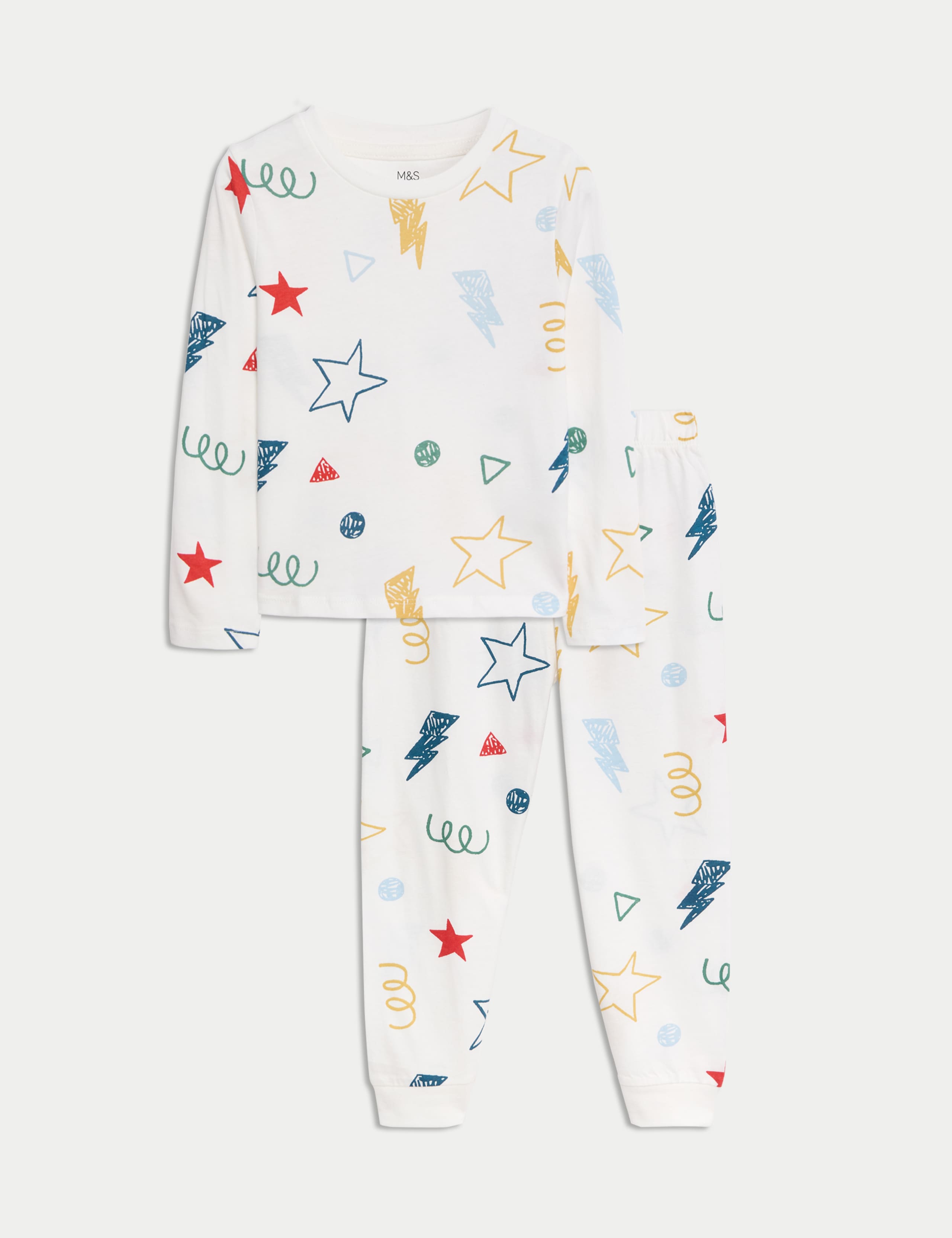 Pure Cotton Doodle Graphic Pyjamas (1-8 Yrs)