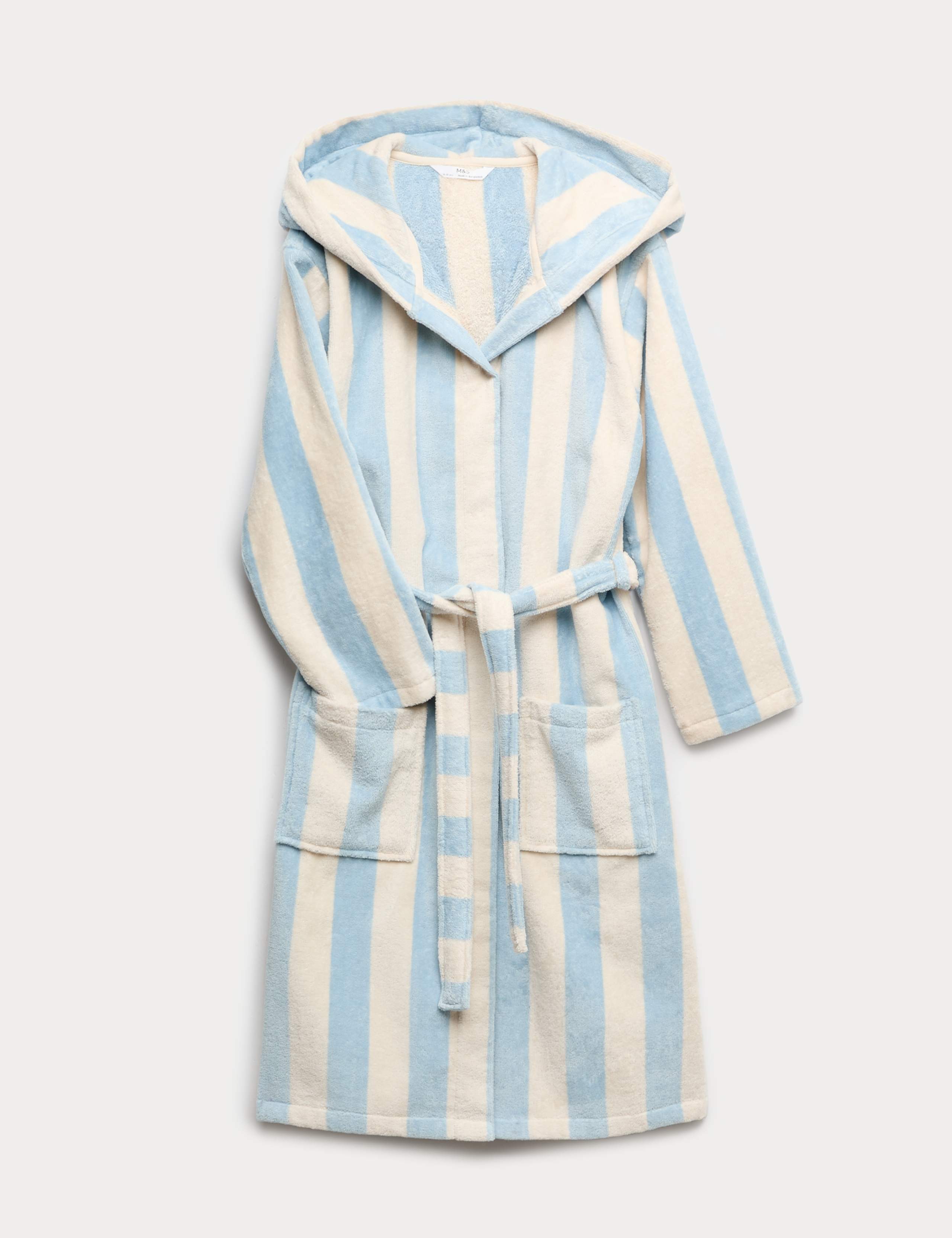 Towelling Striped Hooded Robe (9 Months - 10 Years)