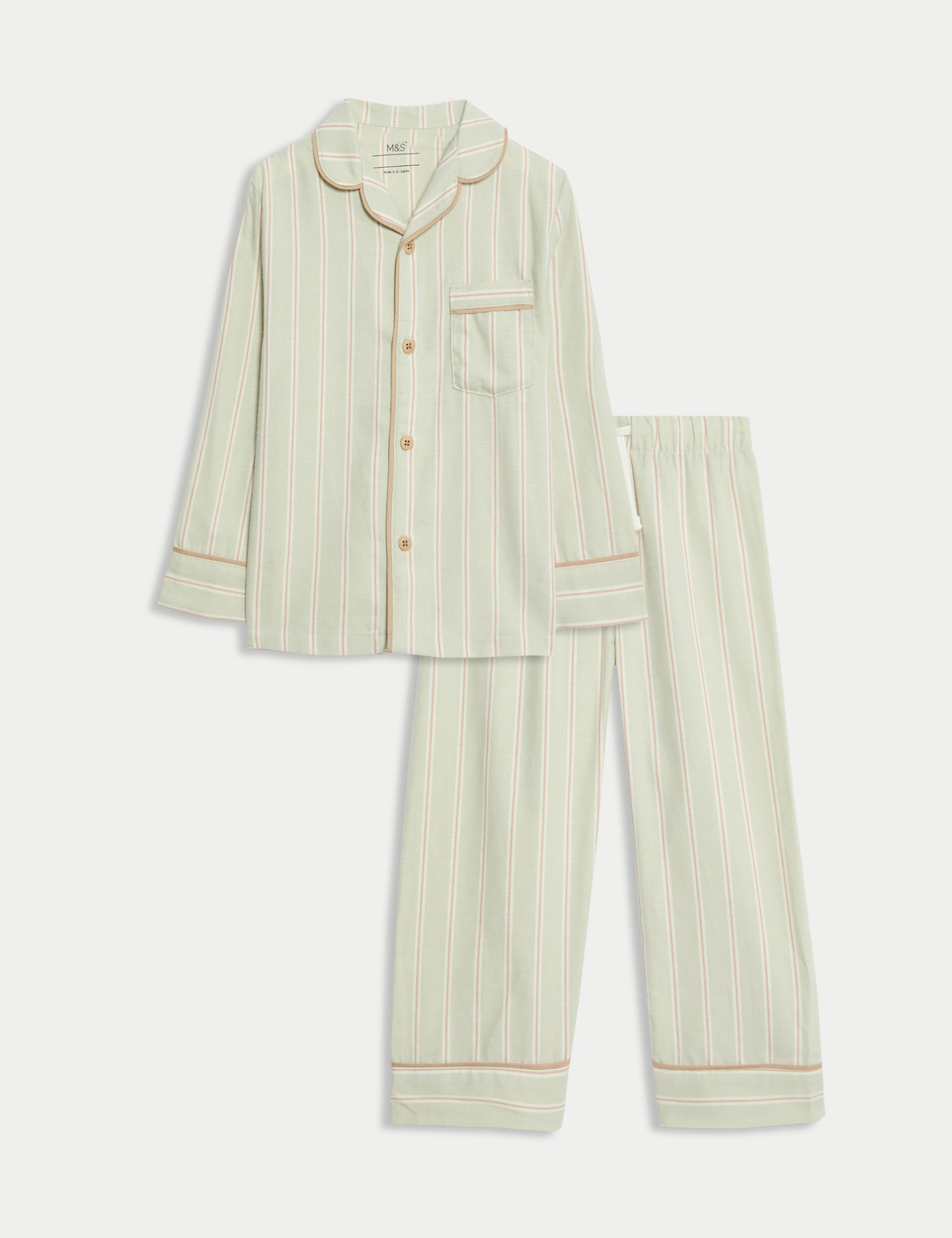 KIDS STRIPED WOVEN REVERE PYJAMA