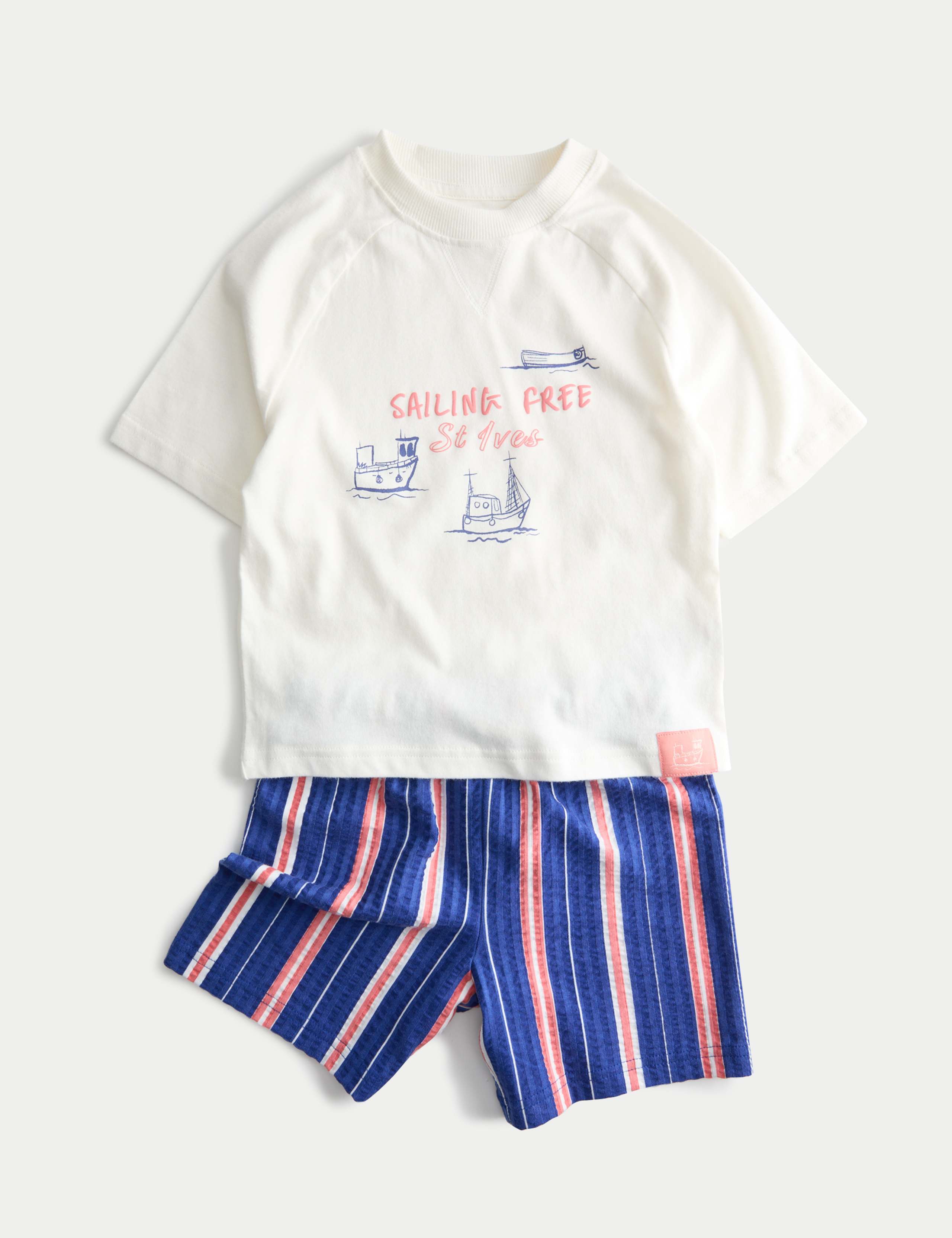Pure Cotton Sailing Graphic Pyjamas (1-8 Yrs)
