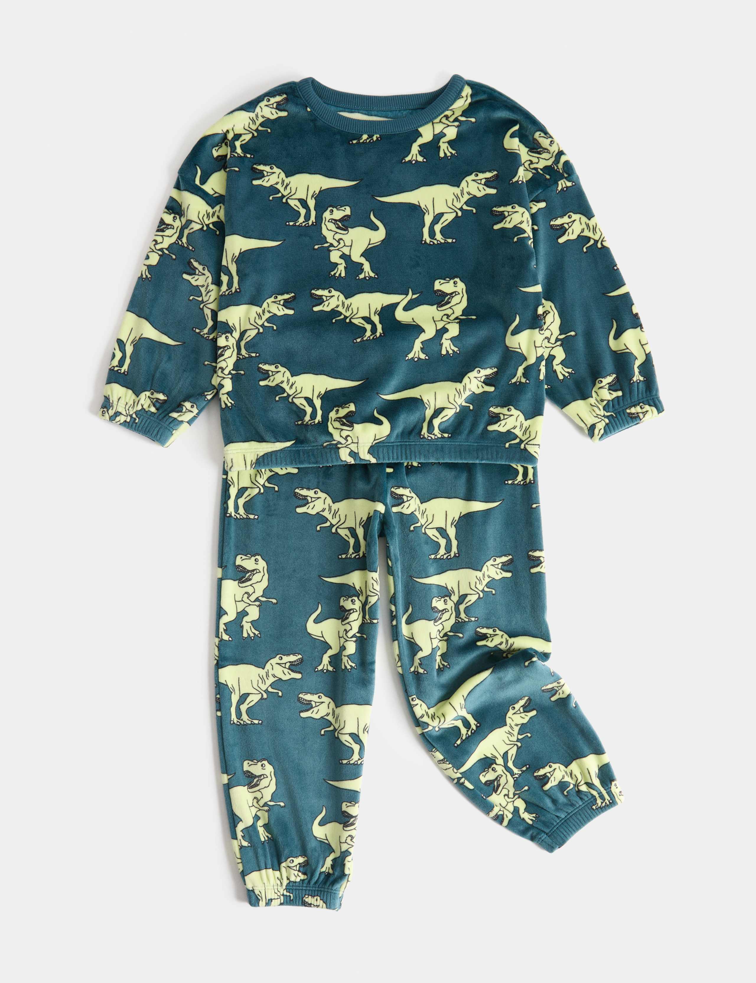 Velour Dinosaur Pyjamas (1-8 Yrs)
