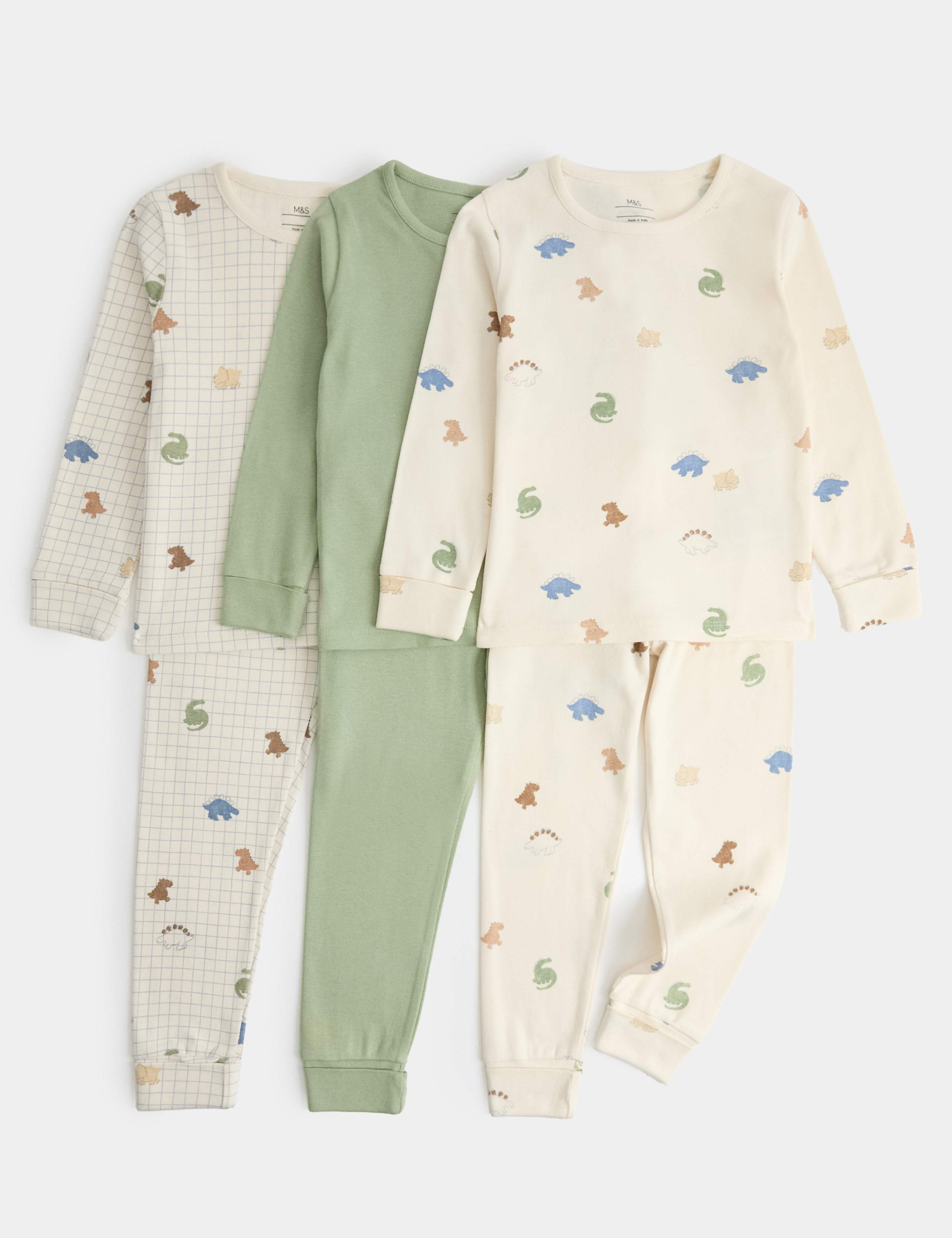 3 Pack Dino Graphic Pyjama Sets (12 Mths-8 Yrs)