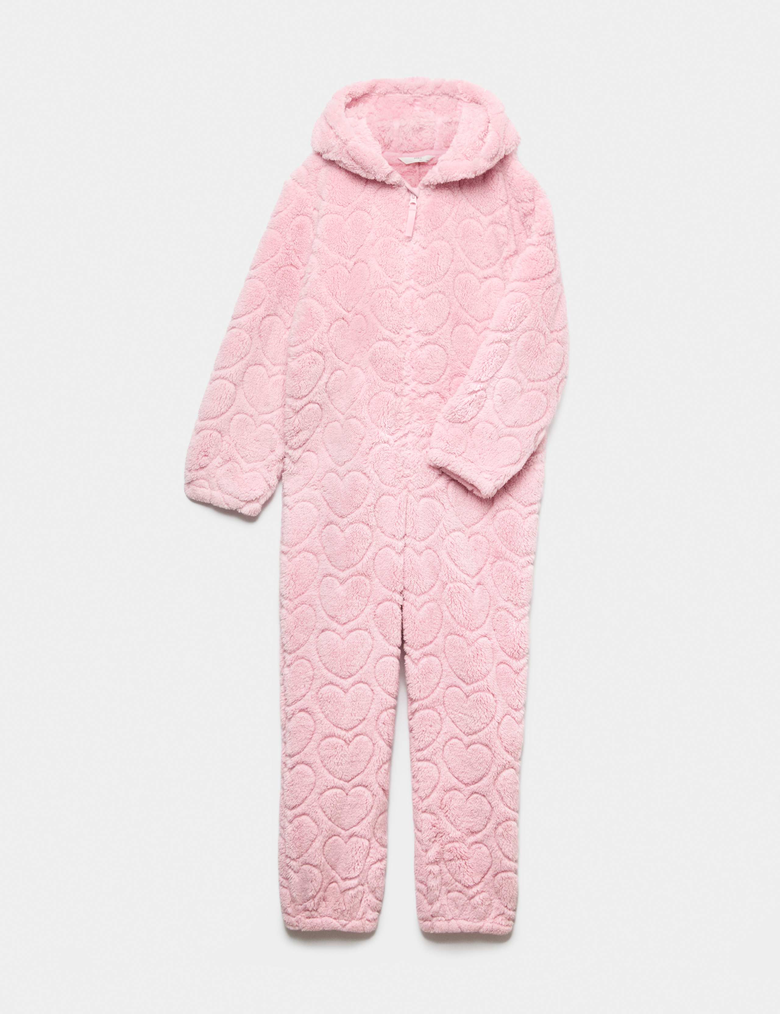 Kids' Fleece Pink Carved Heart Onesie (3-16 Yrs)
