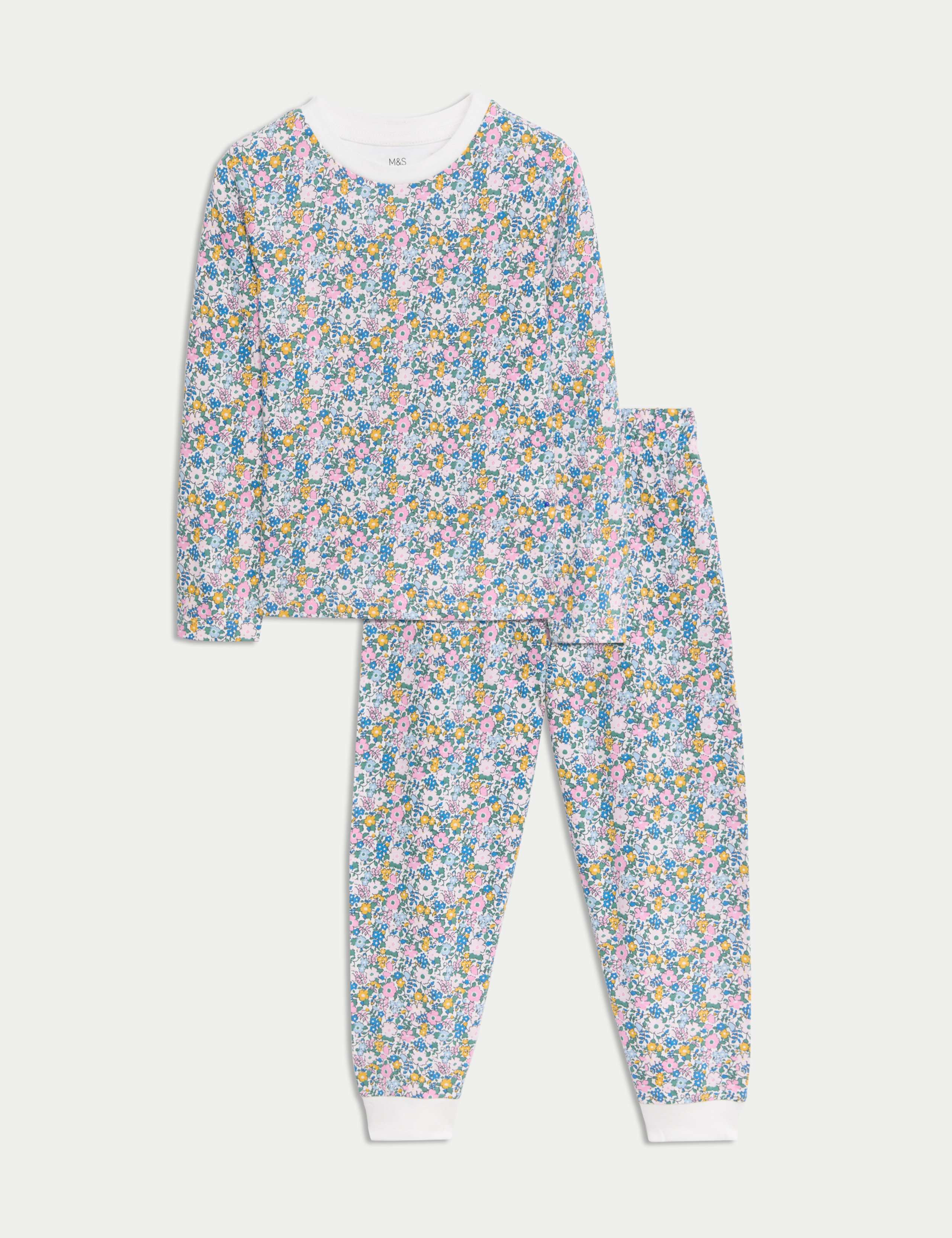 Pure Cotton Floral Pyjamas (12 Mths - 16 Yrs)