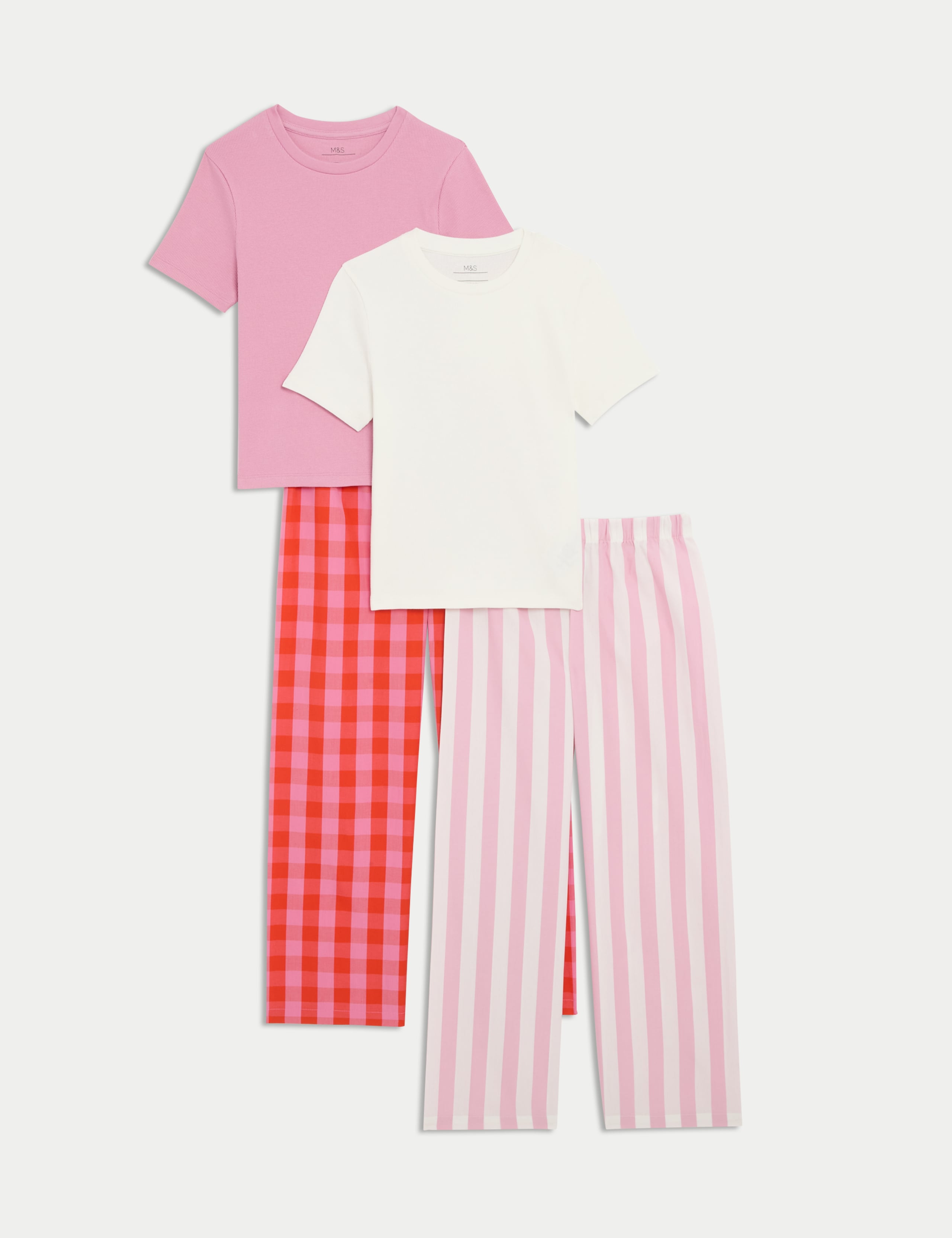 2pk Cotton Rich Patterned Pyjama Sets (1-16 Yrs)