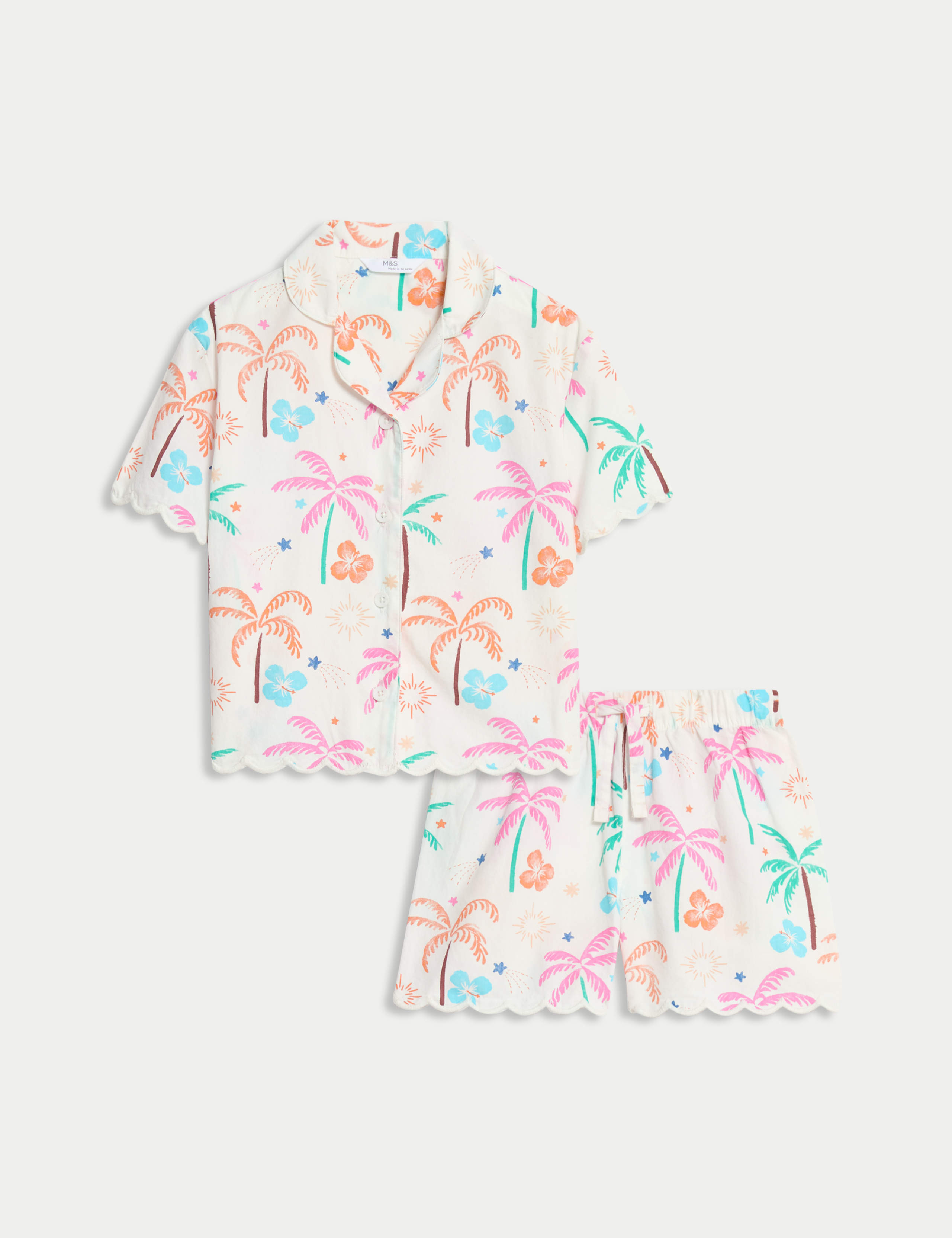 Pure Cotton Palm Tree Pyjamas (1-16 Yrs)