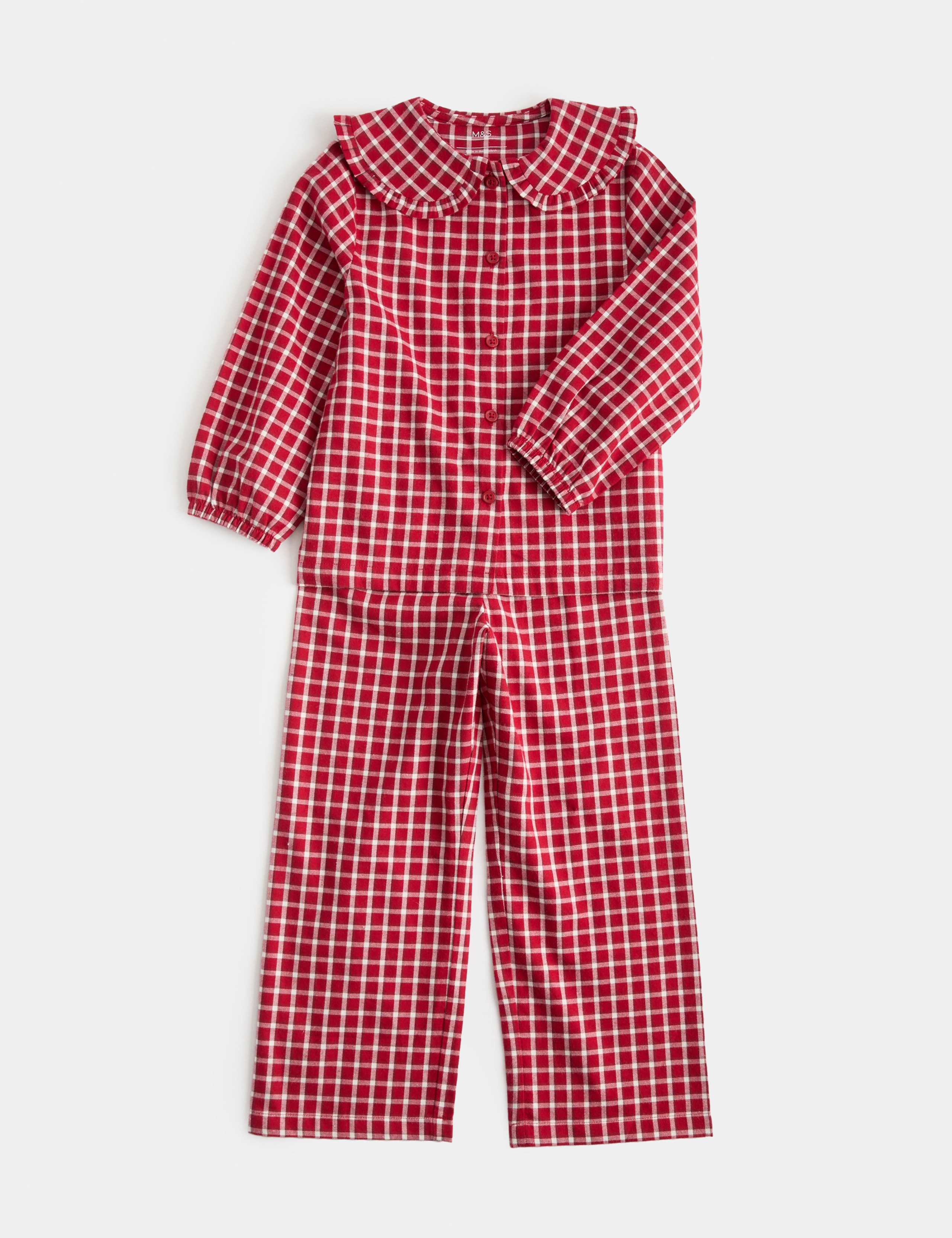 Pure Cotton Checked Revere Pyjama Set