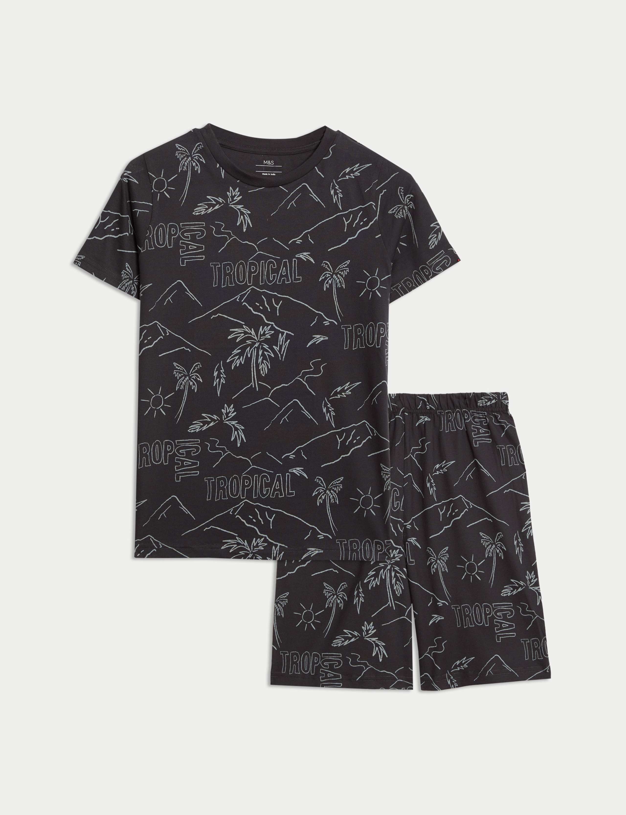 Pure Cotton Tropical Print Pyjamas (6-16 Yrs)