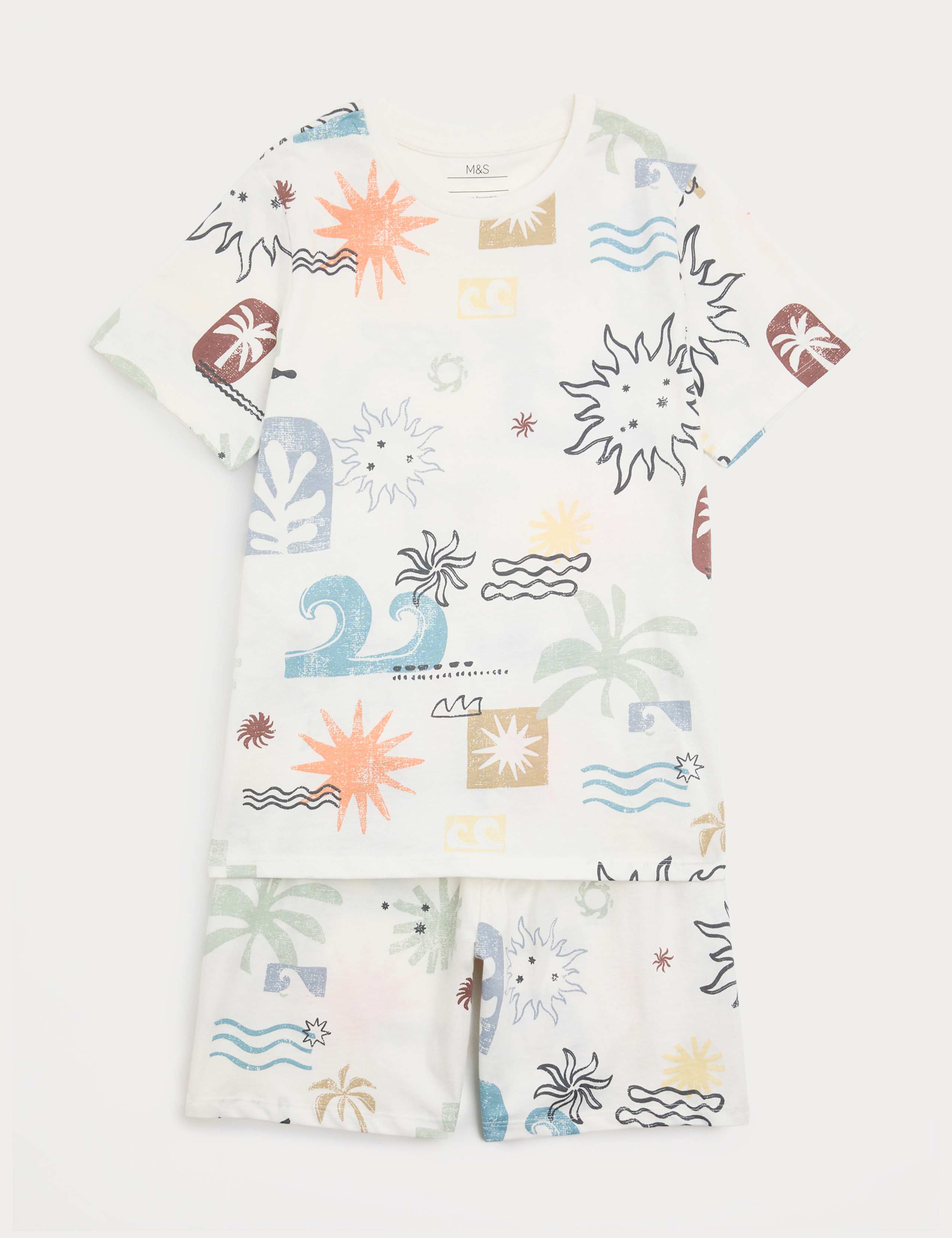Kids' Pure Cotton Printed Short Pyjamas (1-10 Yrs)