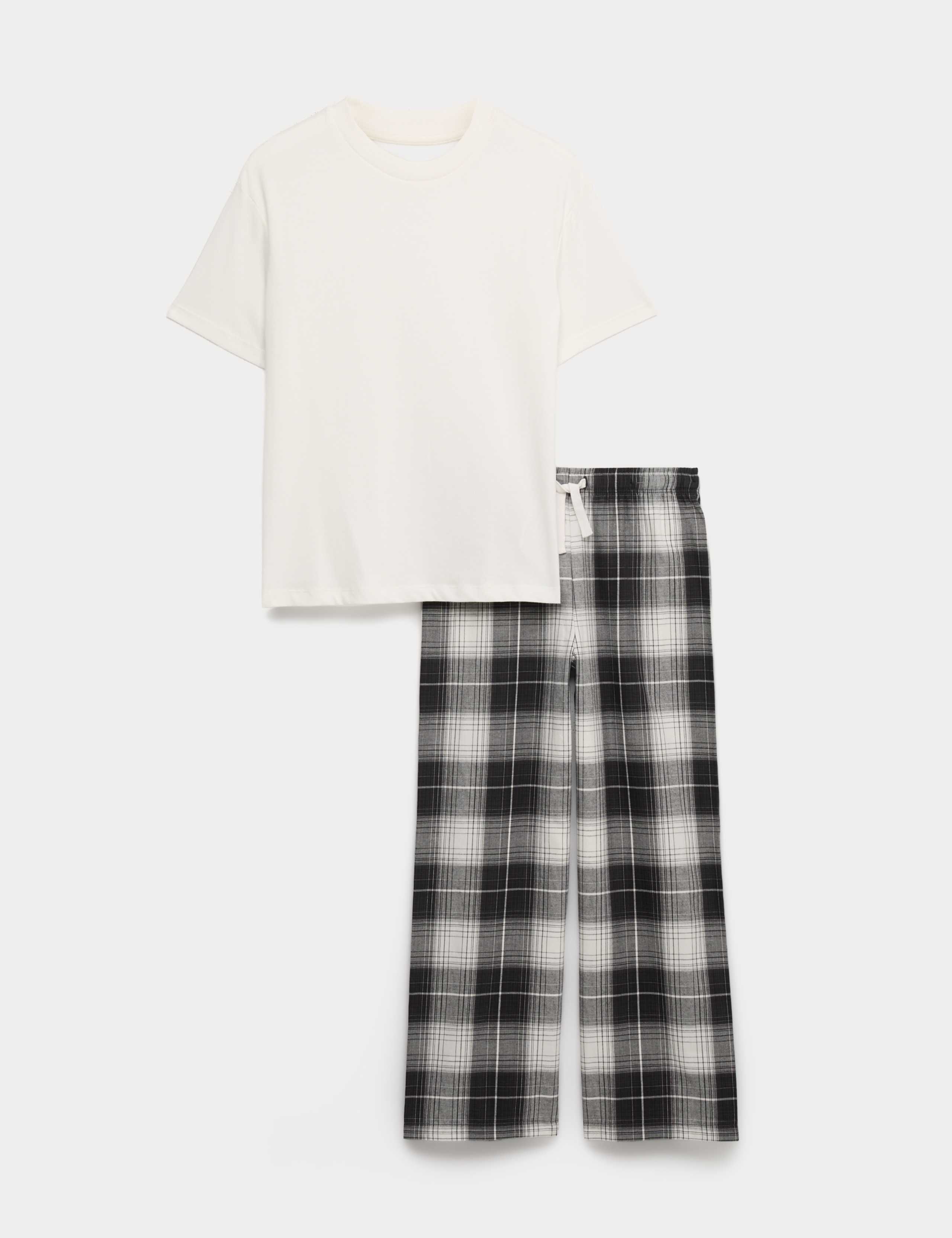 2 Pack Pure Cotton Checked Pyjama Sets (6-16 Years)