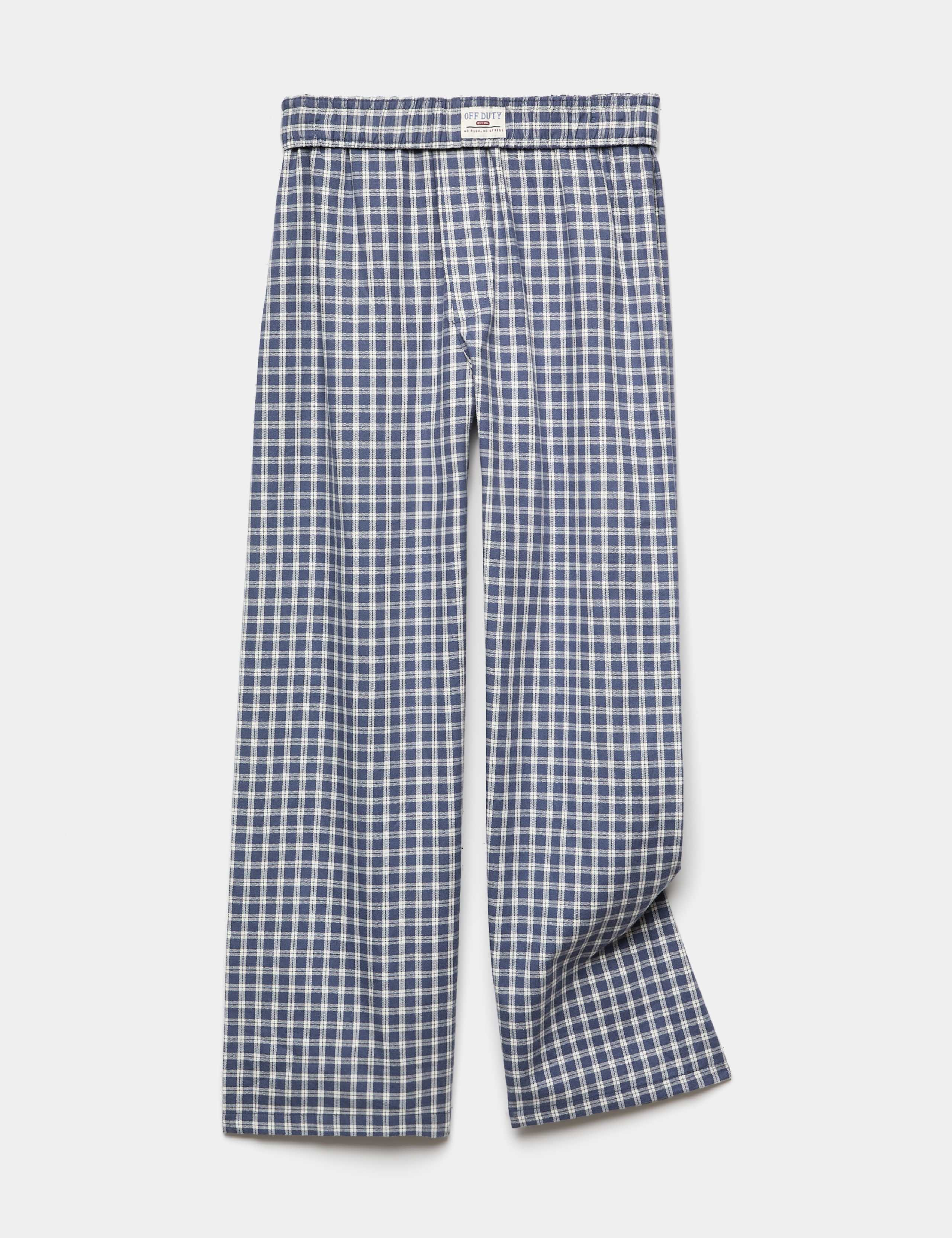 Pure Cotton Checked Woven Pyjama Bottoms (6-16 Yrs)