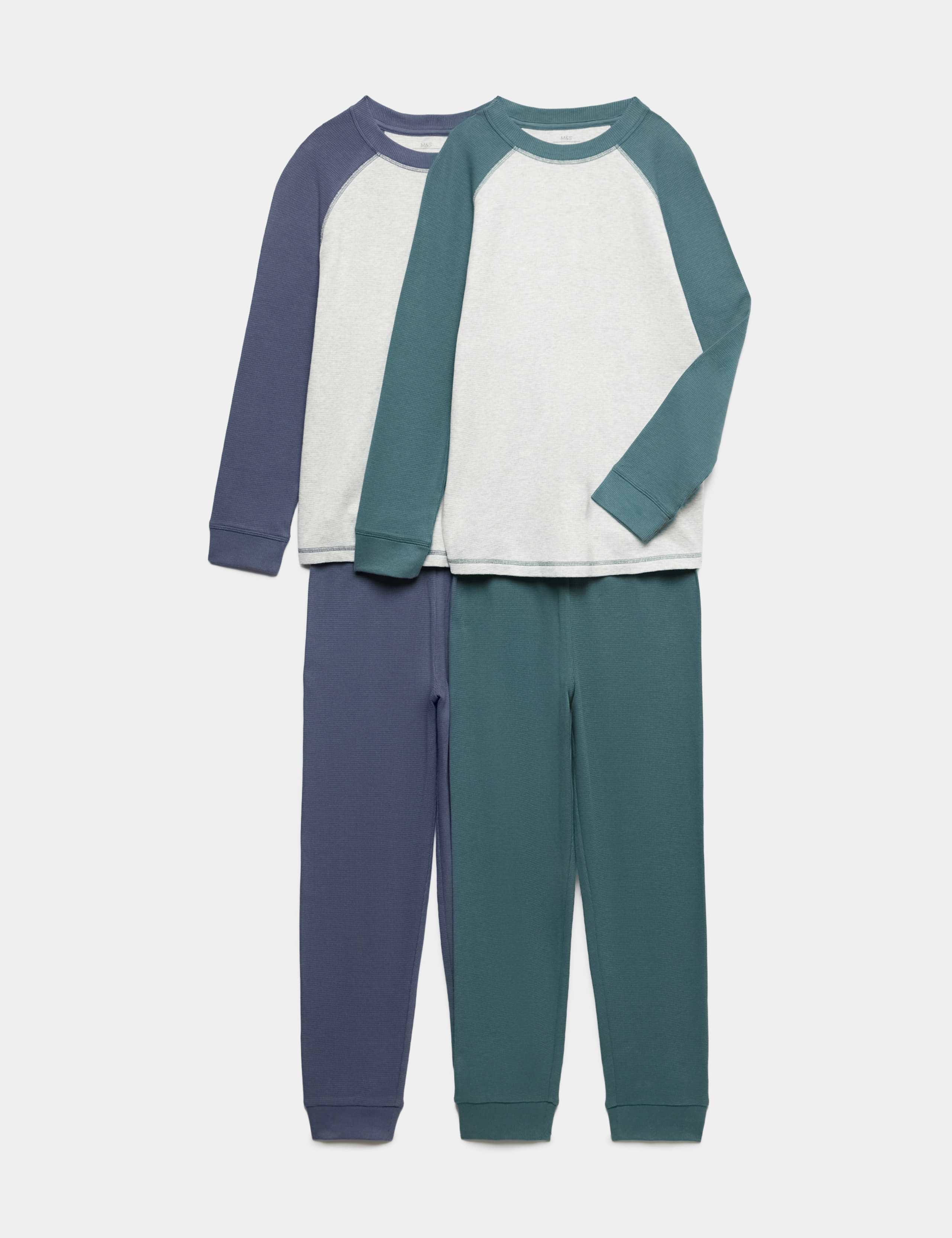 2 Pack Raglan Jersey Pyjama Sets (6-16 Yrs)