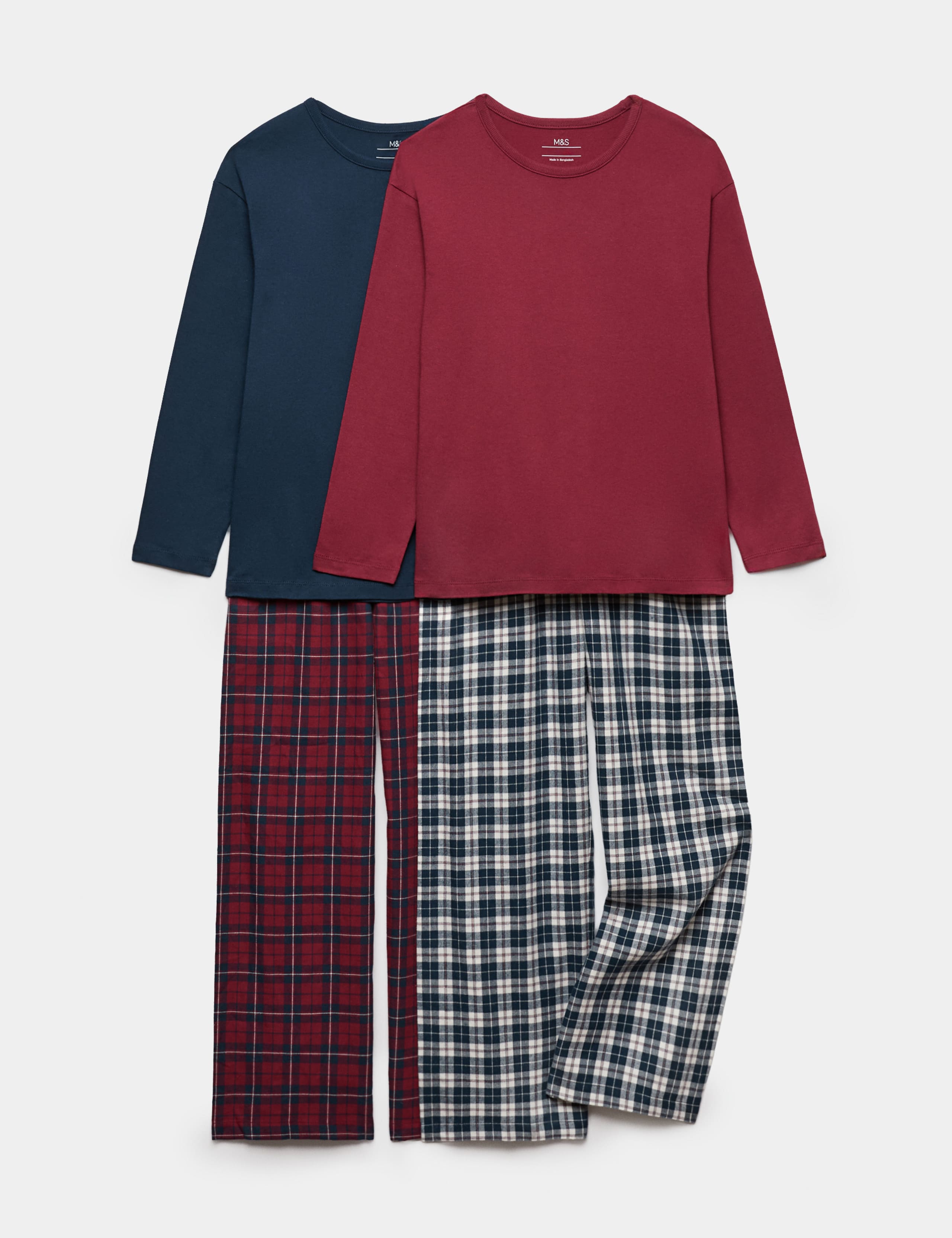 Kids' 2 Pack Checked Woven Pyjama Sets (6-16 Yrs)