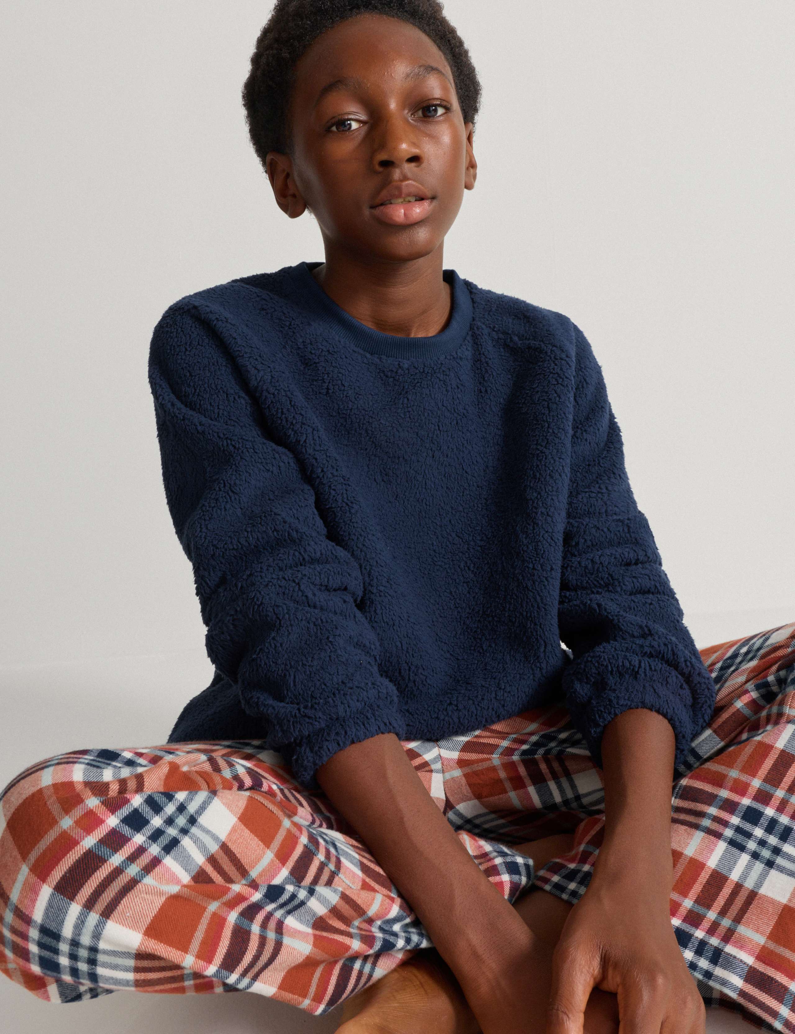 Fleece Checked Pyjama Set