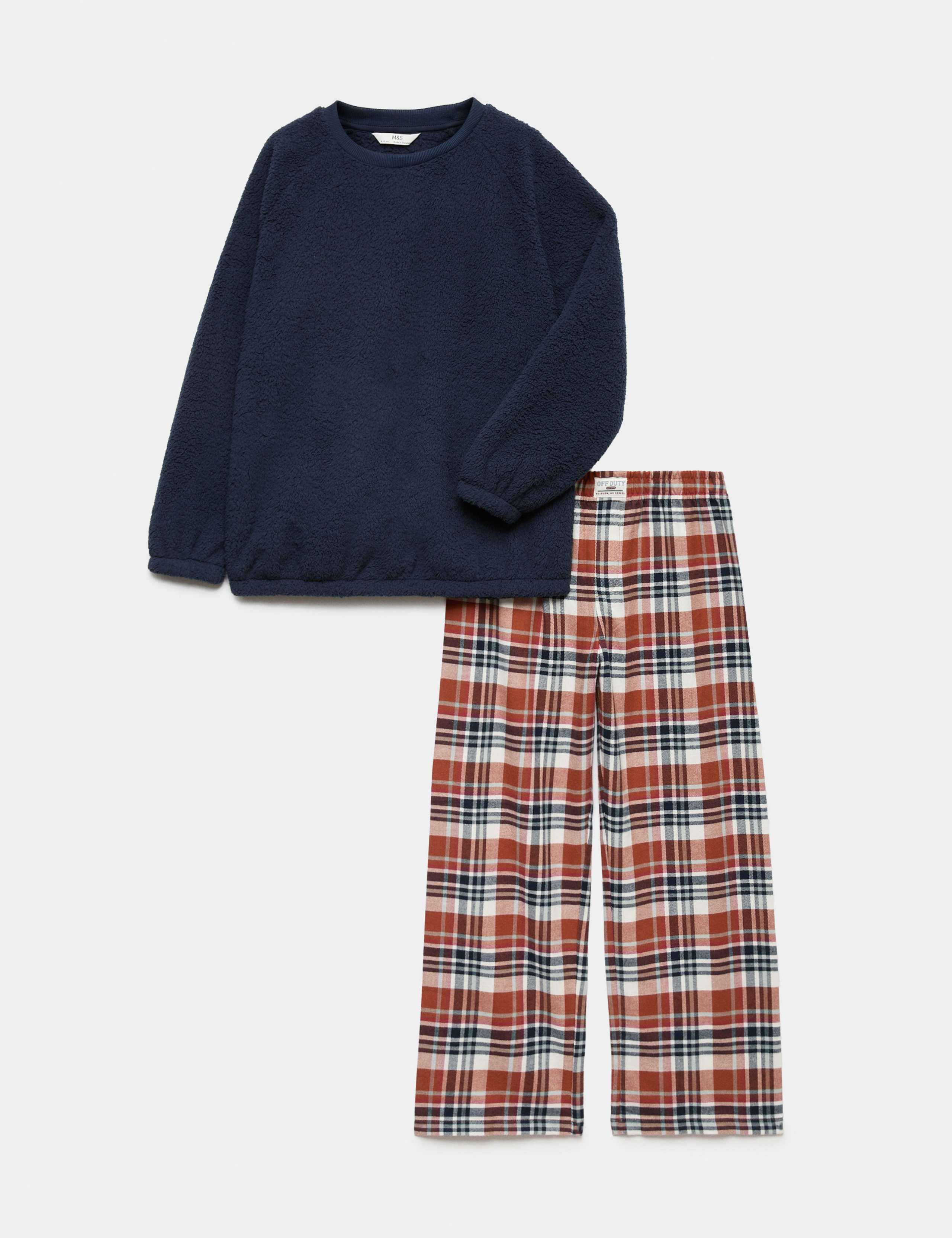 Fleece Checked Pyjama Set