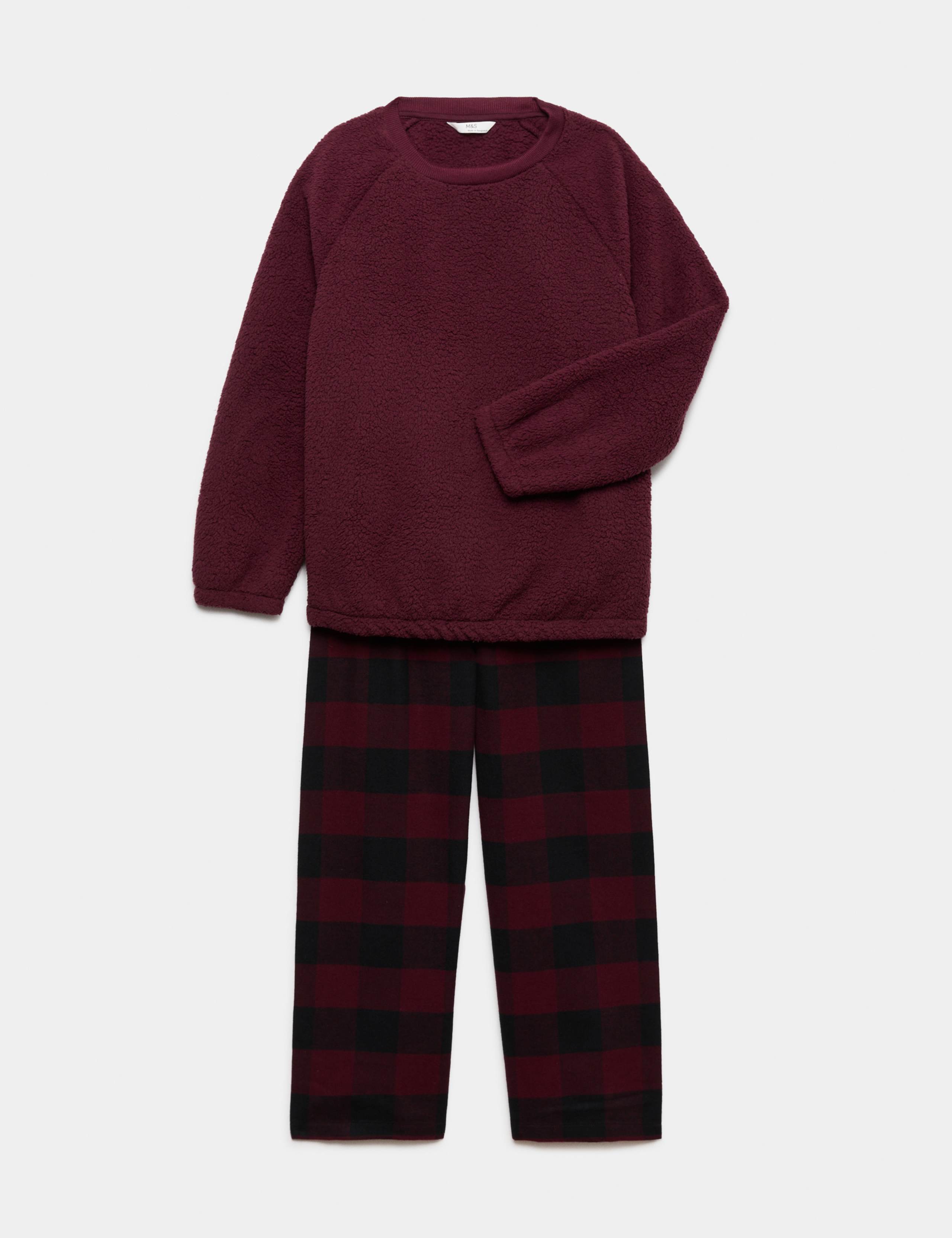 Fleece Checked Pyjama Set
