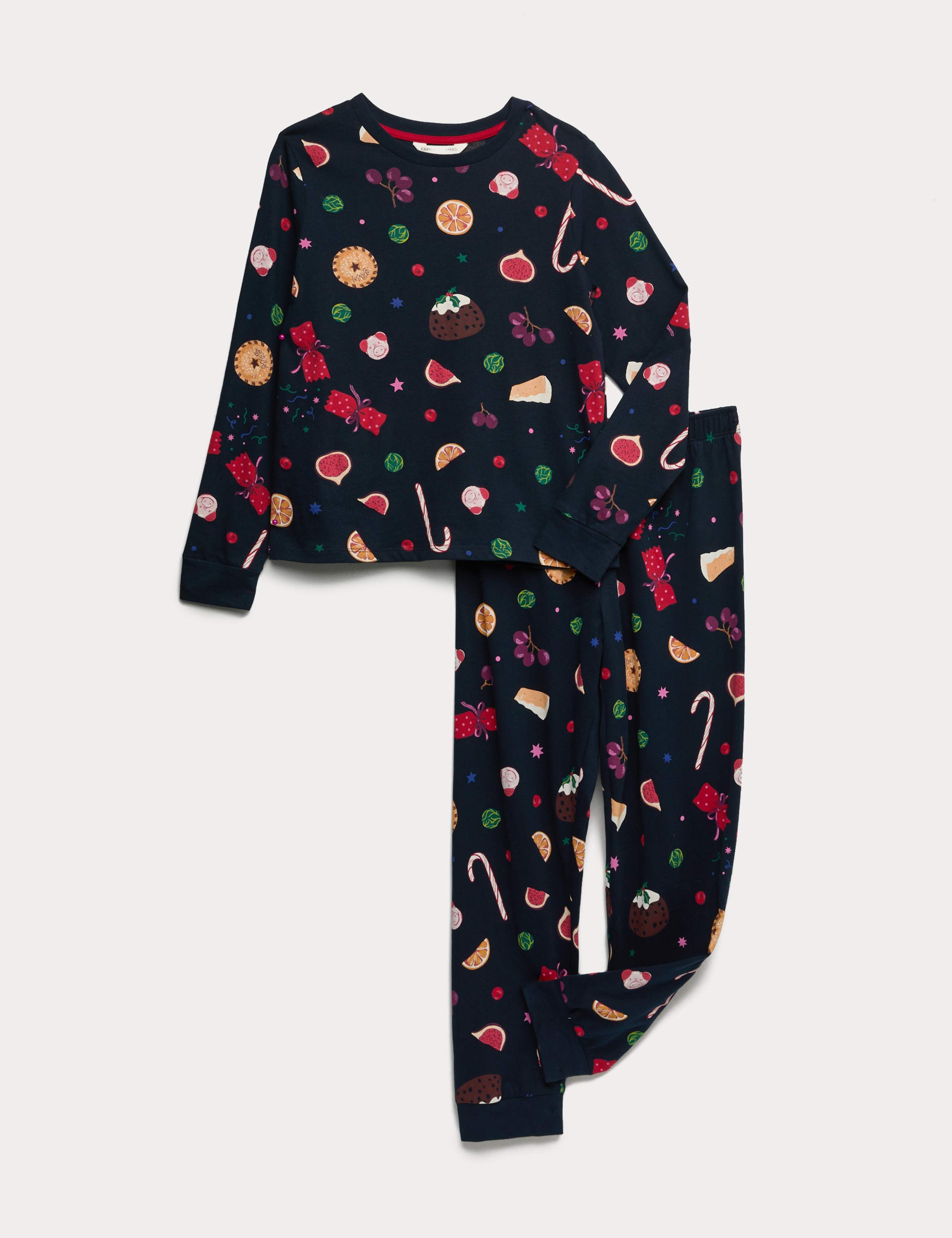 Pure Cotton Christmas Food Pyjamas (1-16 Yrs)