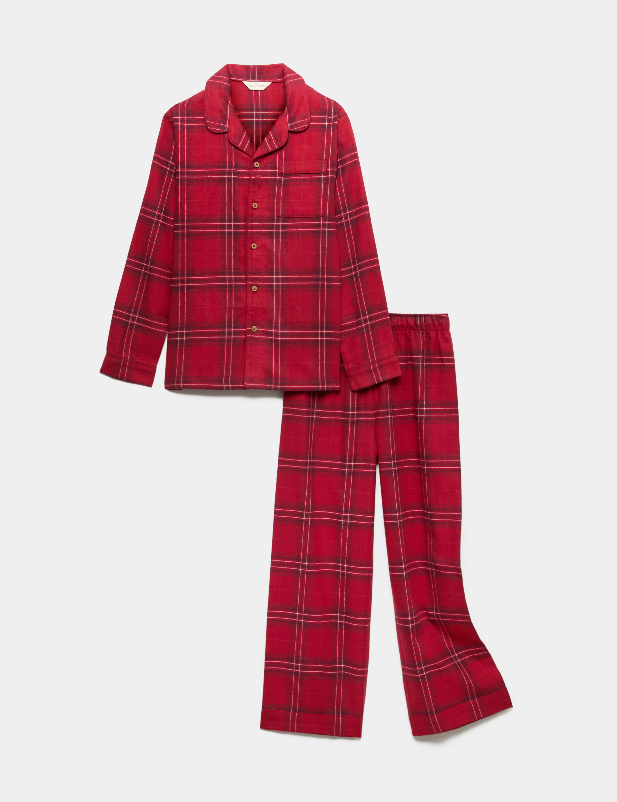 Pure Cotton Check Revere Pyjamas (1-16 Yrs)