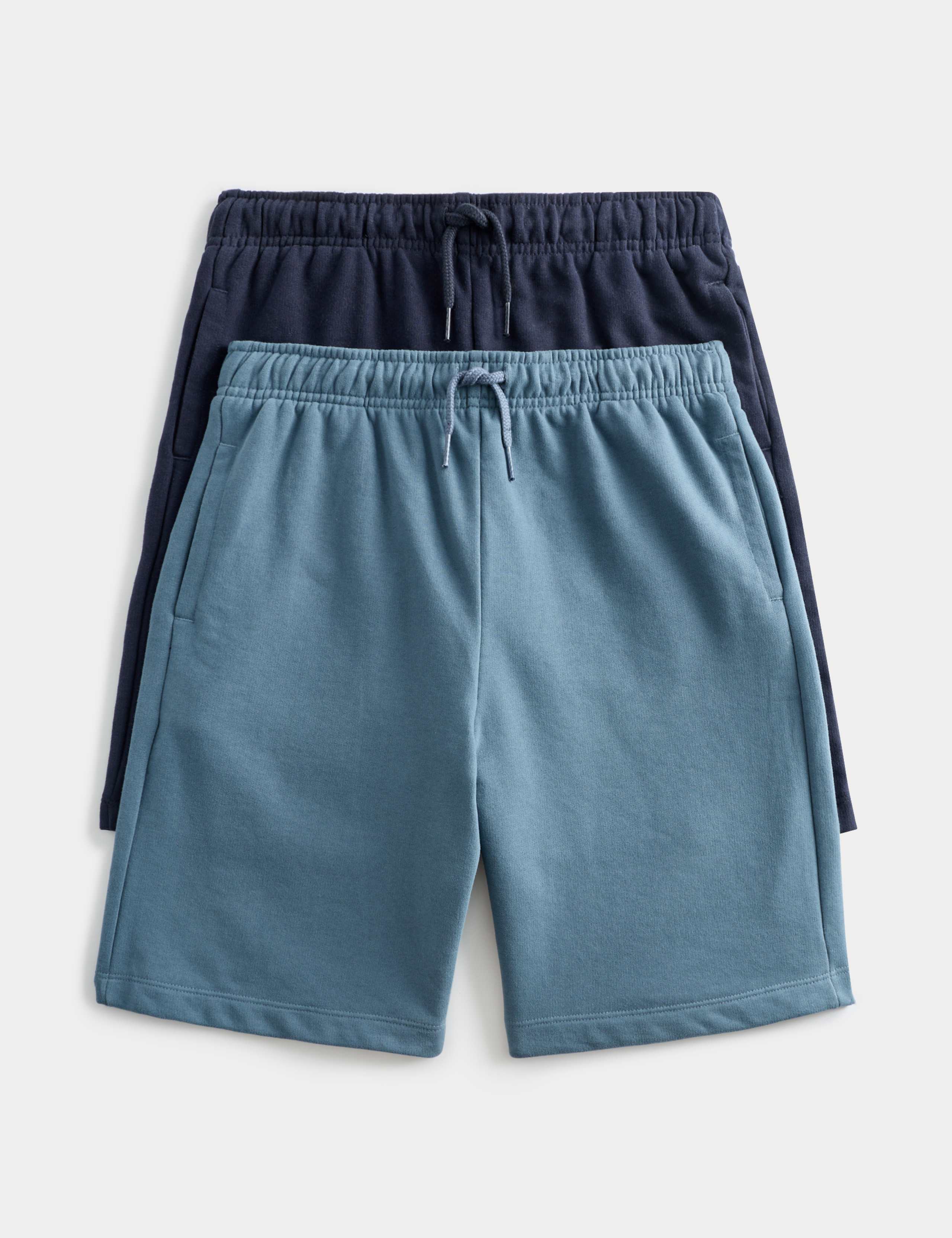 2 Pack Cotton Rich Elasticated Waist Shorts (6-16 Years)