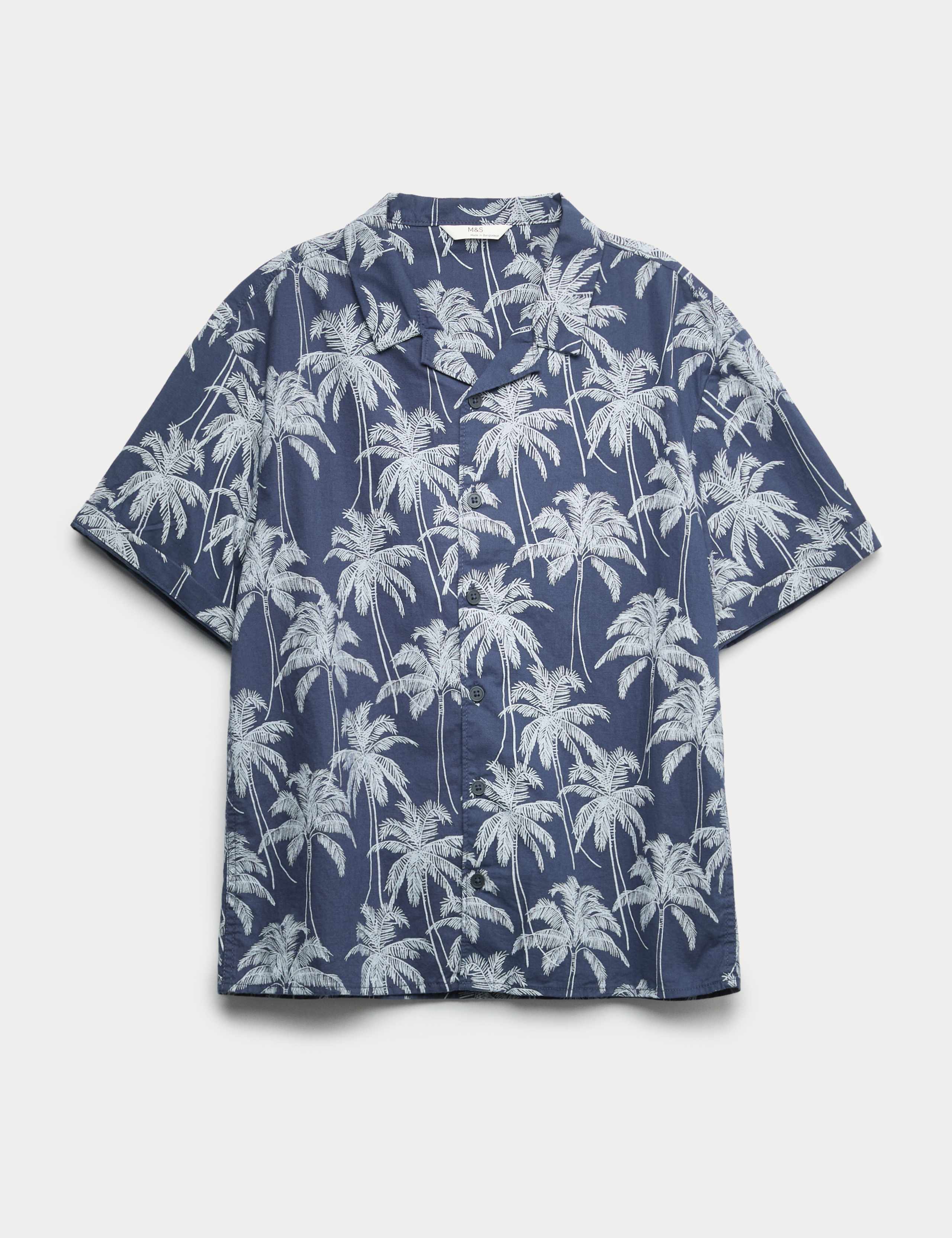 Pure Cotton Palm Tree Print Shirt (6-16 Yrs)
