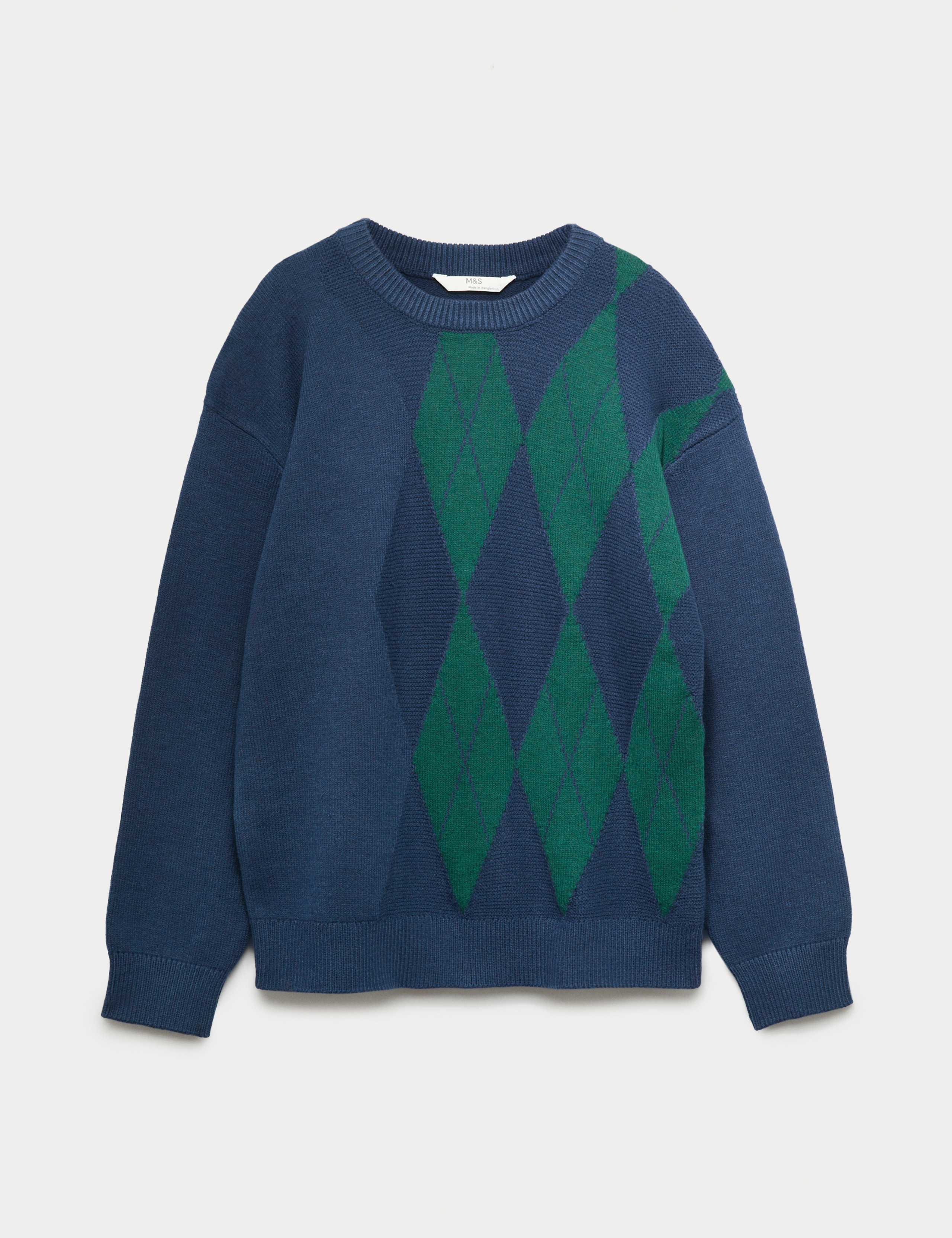 Cotton Blend Patterned Jumper