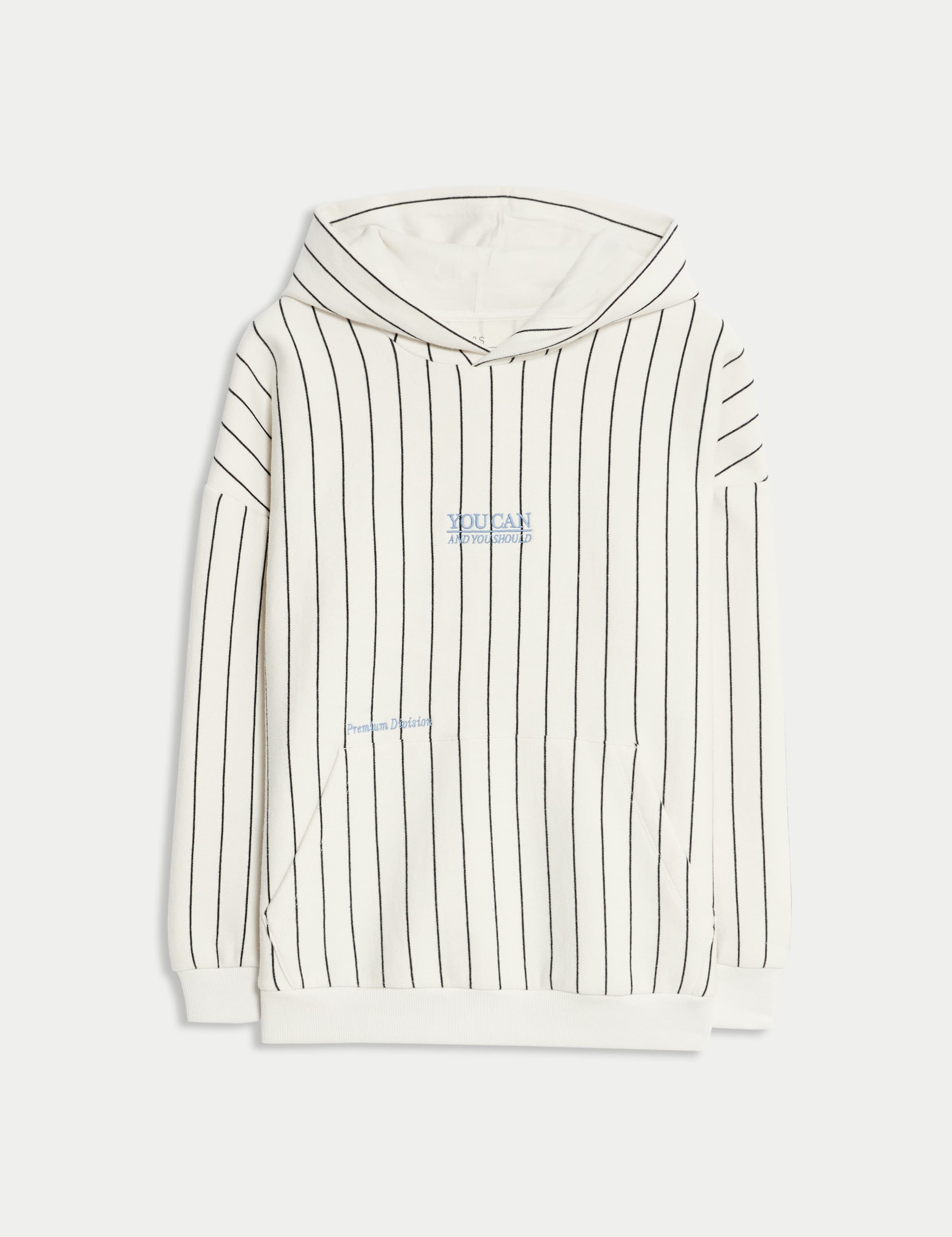 Cotton Rich Striped Graphic Hoodie (6-16 Yrs)