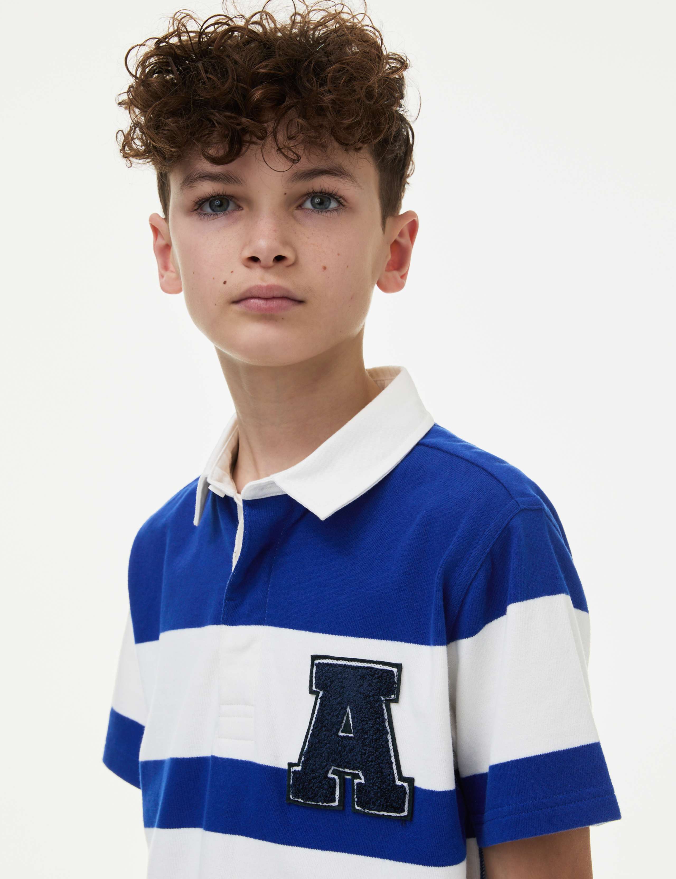 Pure Cotton Logo Rugby Shirt (6-16 Yrs)