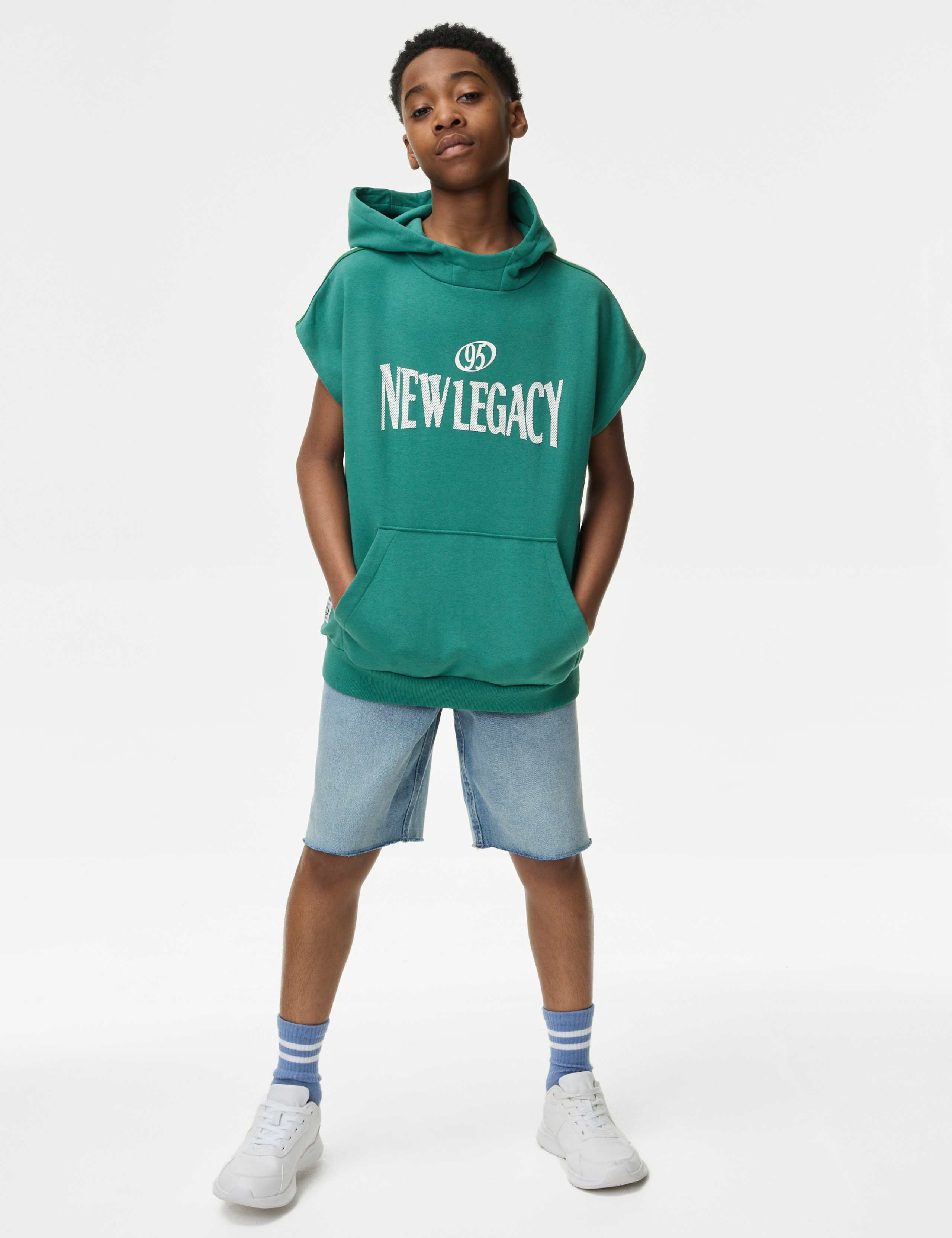 Cotton Rich Graphic Sleeveless Sweatshirt (6-16 Yrs)
