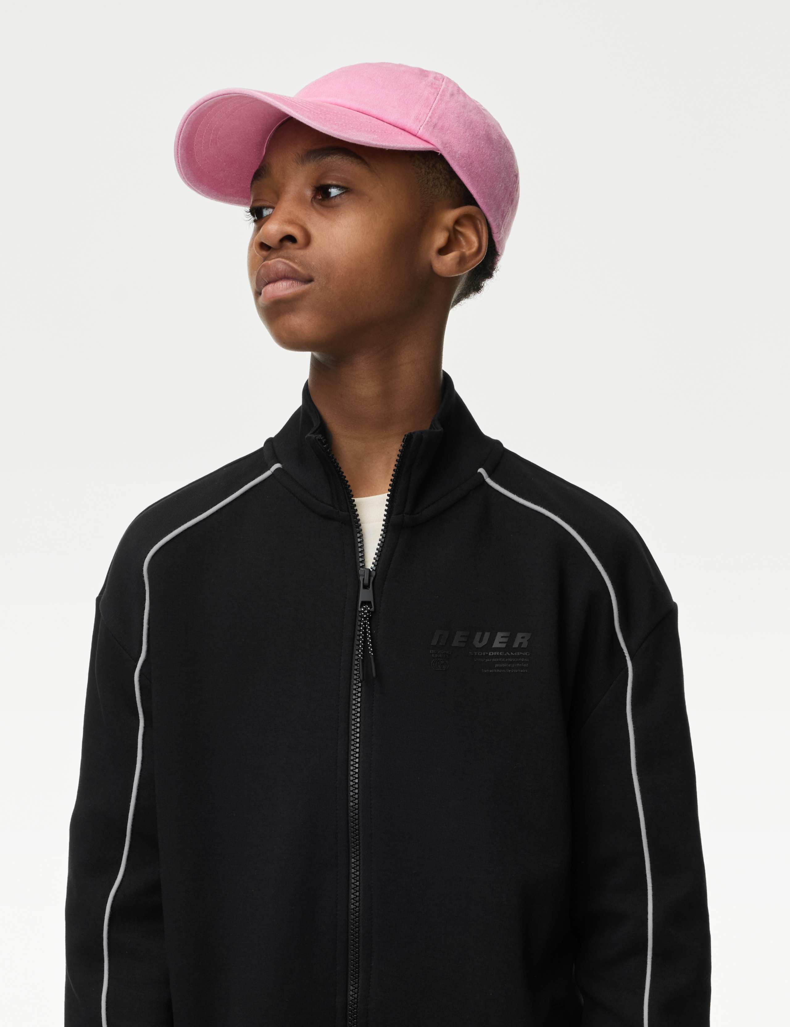 Cotton Rich Zip Through Track Sweatshirt (6-16 Yrs)