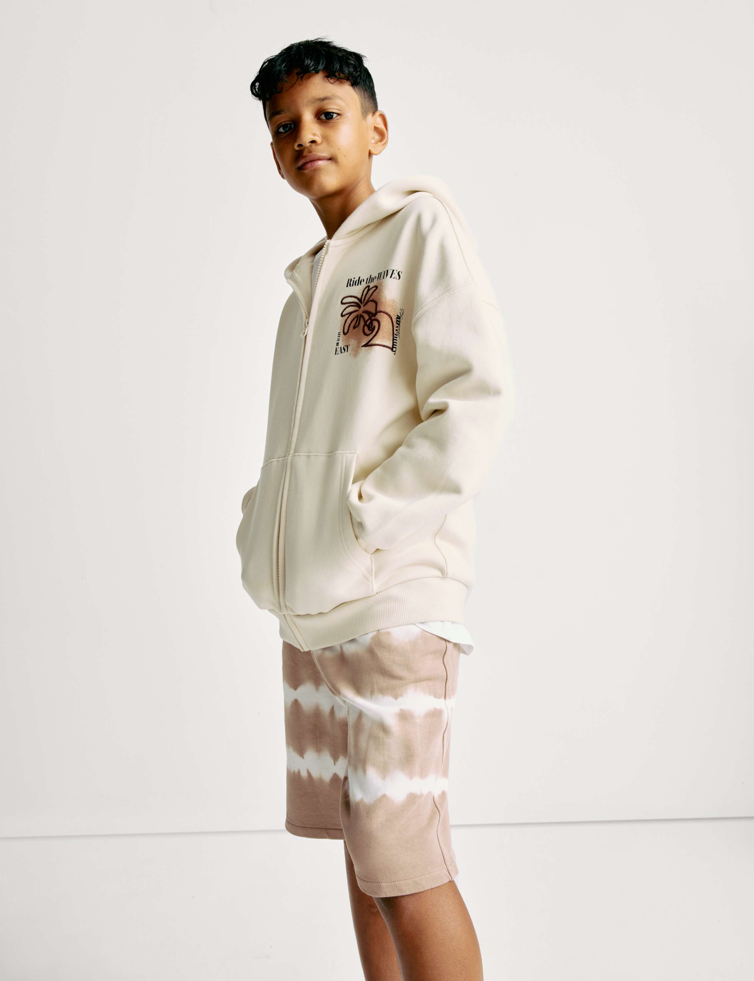 Cotton Rich Printed Zip Hoodie (6-16 Yrs)