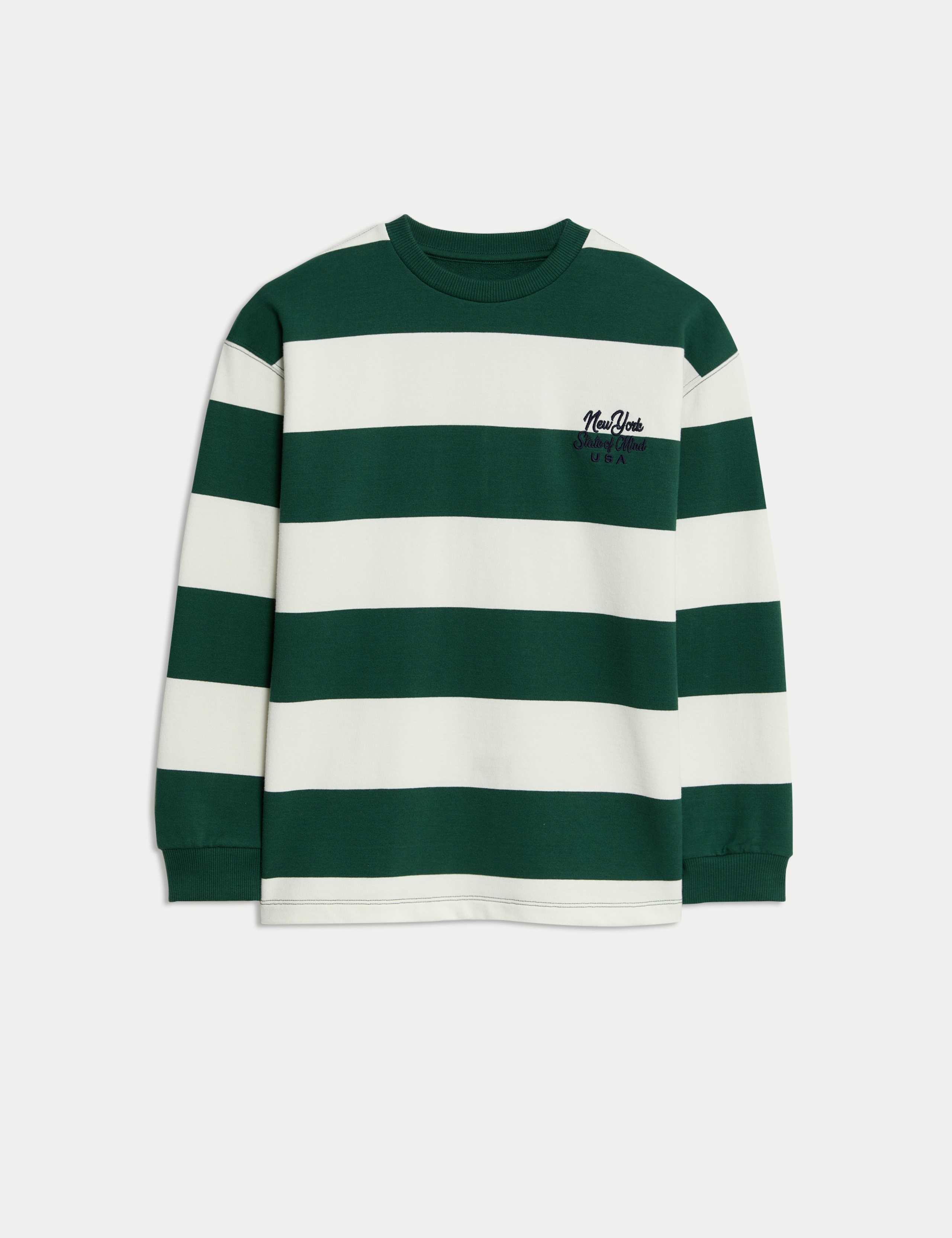 Pure Cotton Striped Long Sleeve Top (6-16 Yrs)