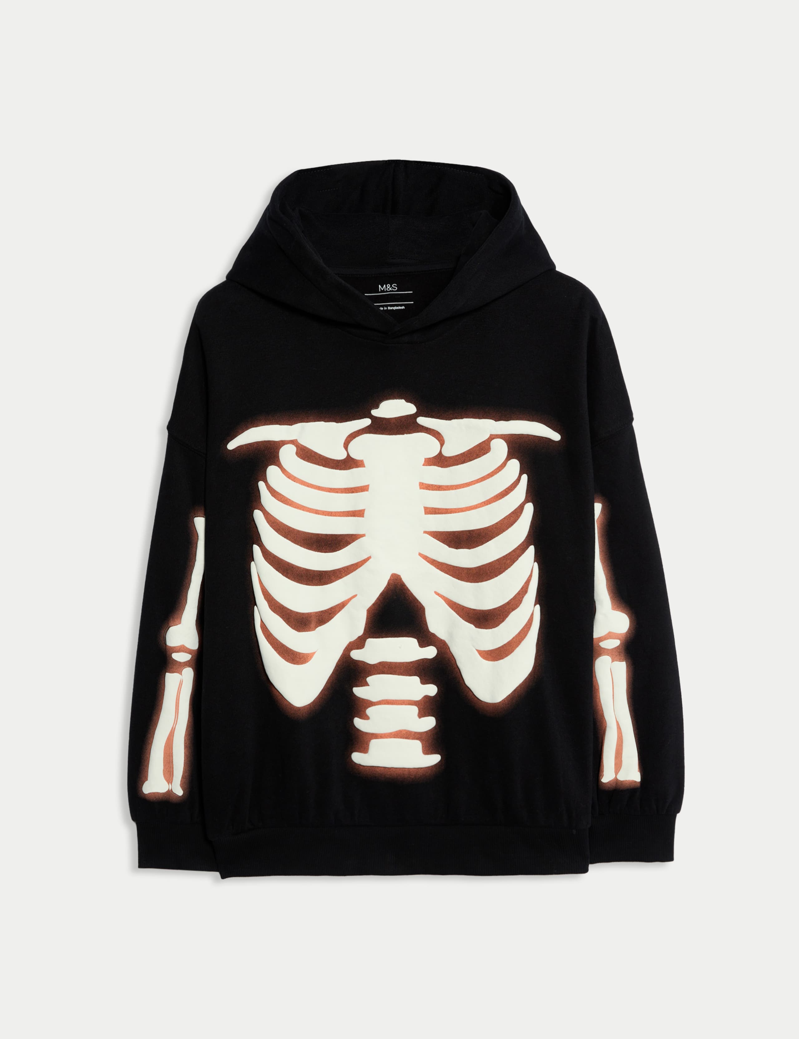 Cotton Rich Halloween Skeleton Hoodie (6-16 Yrs)